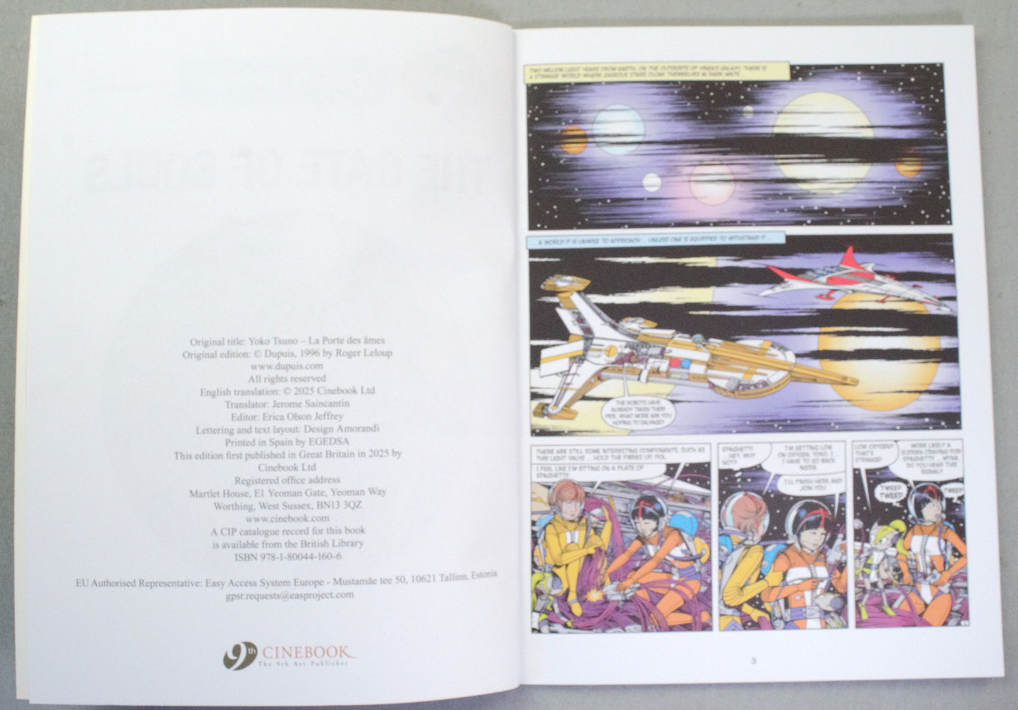 Yoko Tsuno Volume 20 - The Gate of Souls Cinebook Paperback Comic Book by R. Leloup (Copy)