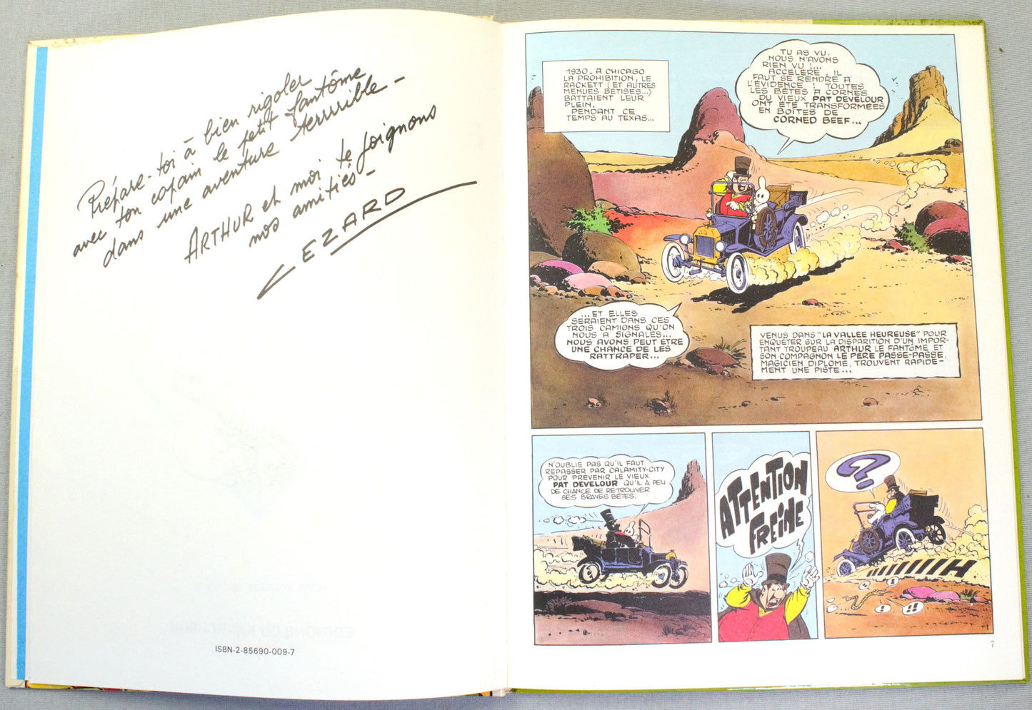 Arthur Le Fantome et Les Incorruptibles Comic Book - 1975 French Hardback 1st Edition Du Kangourou Cézard