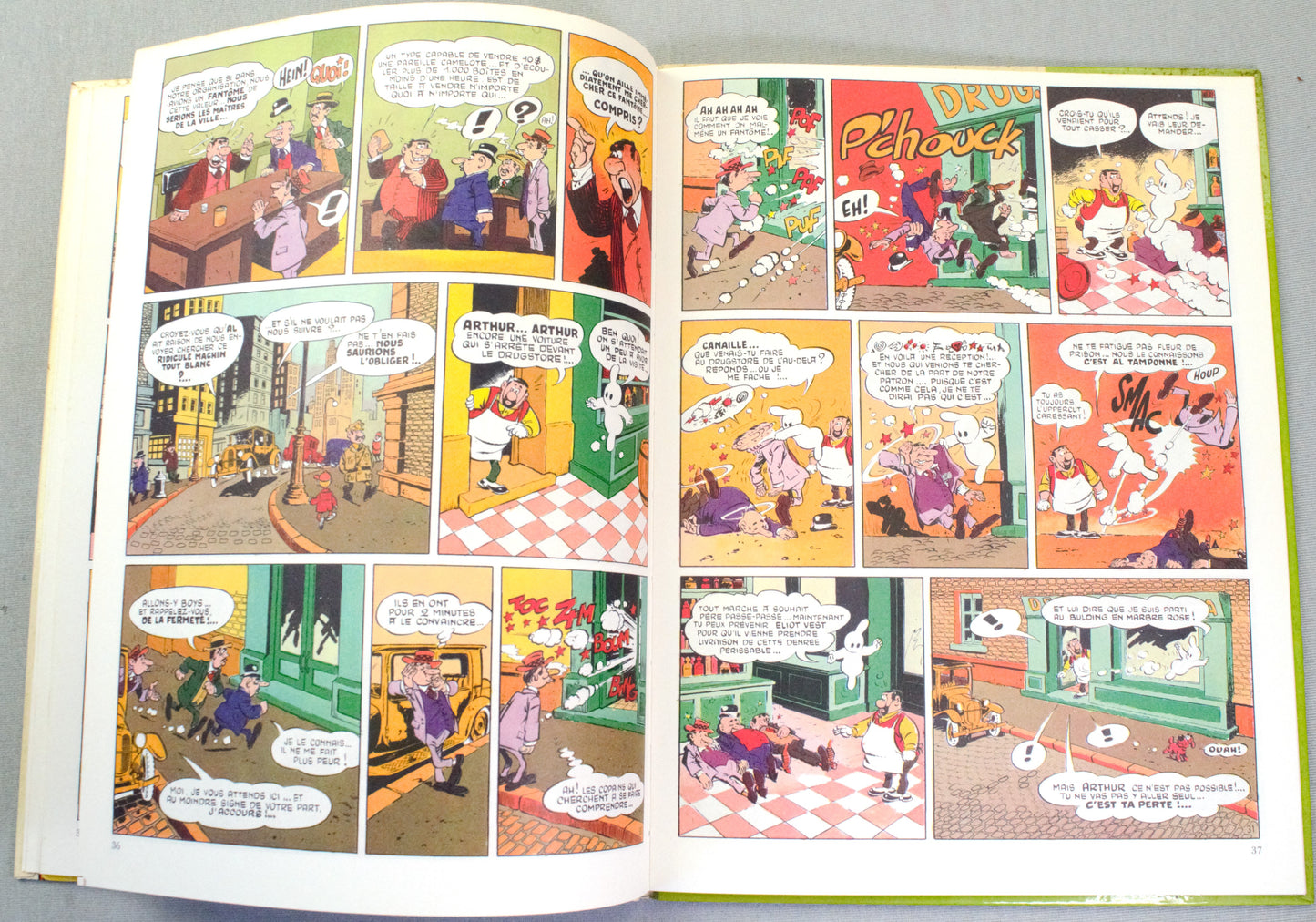 Arthur Le Fantome et Les Incorruptibles Comic Book - 1975 French Hardback 1st Edition Du Kangourou Cézard