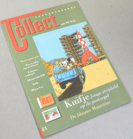 Collect 21 Van PPT Post Dutch Magazine Tintin Kuifje Jonge stripheld op de postzegel 1999 1st Edition EO