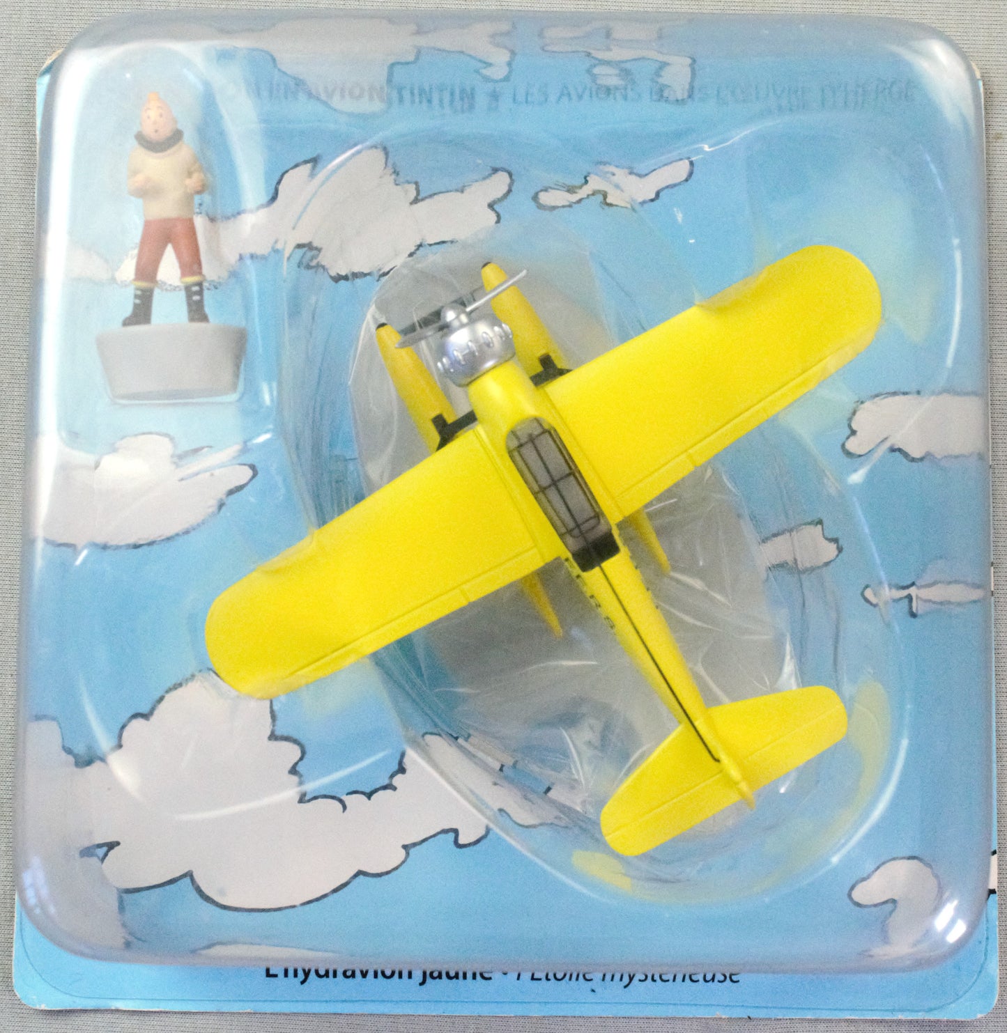 Hachette Tintin Plane #3 Yellow Seaplane with Tintin Figurine: The Shooting Star Moulinsart Model Avion