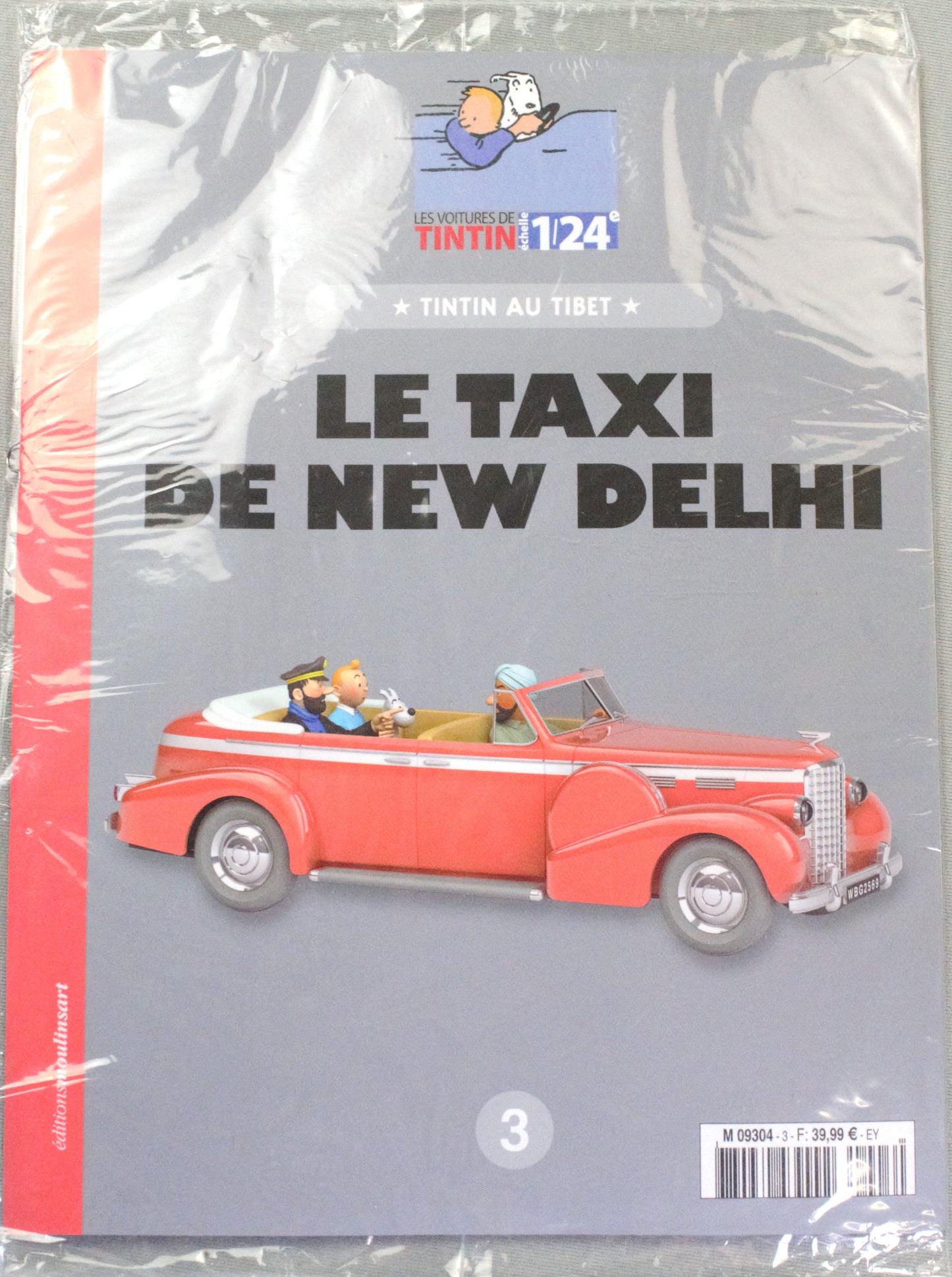 HACHETTE TINTIN 1/24 29903 New Delhi Taxi: Cadillac Fleetwood Model Car #3 Tibet