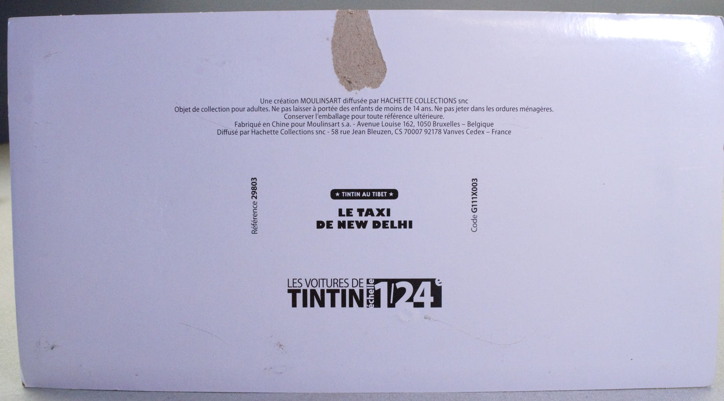 HACHETTE TINTIN 1/24 29903 New Delhi Taxi: Cadillac Fleetwood Model Car #3 Tibet