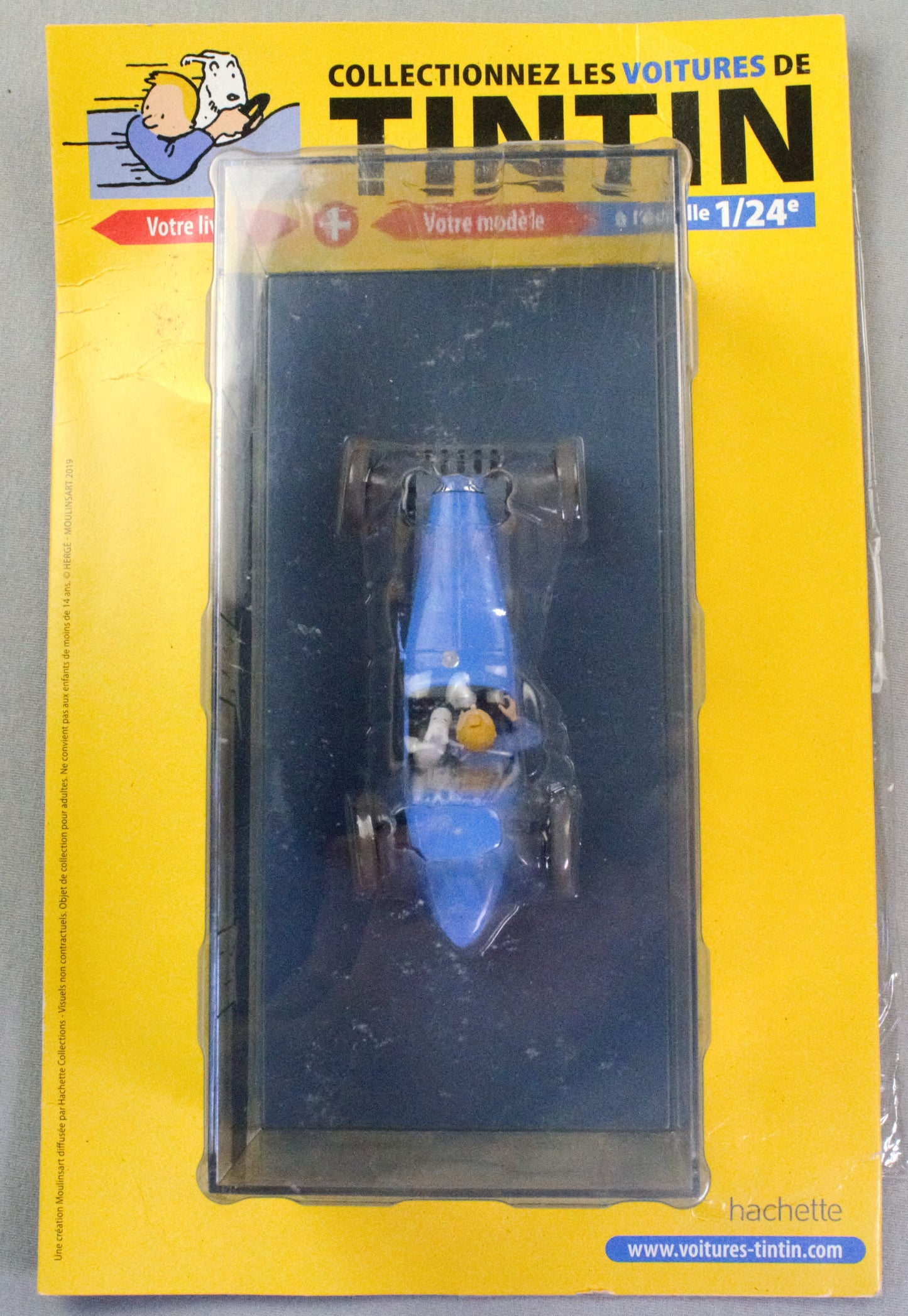 HACHETTE TINTIN 1/24 29909 Blue Amilcar: Land of Soviets Hachette Model #9