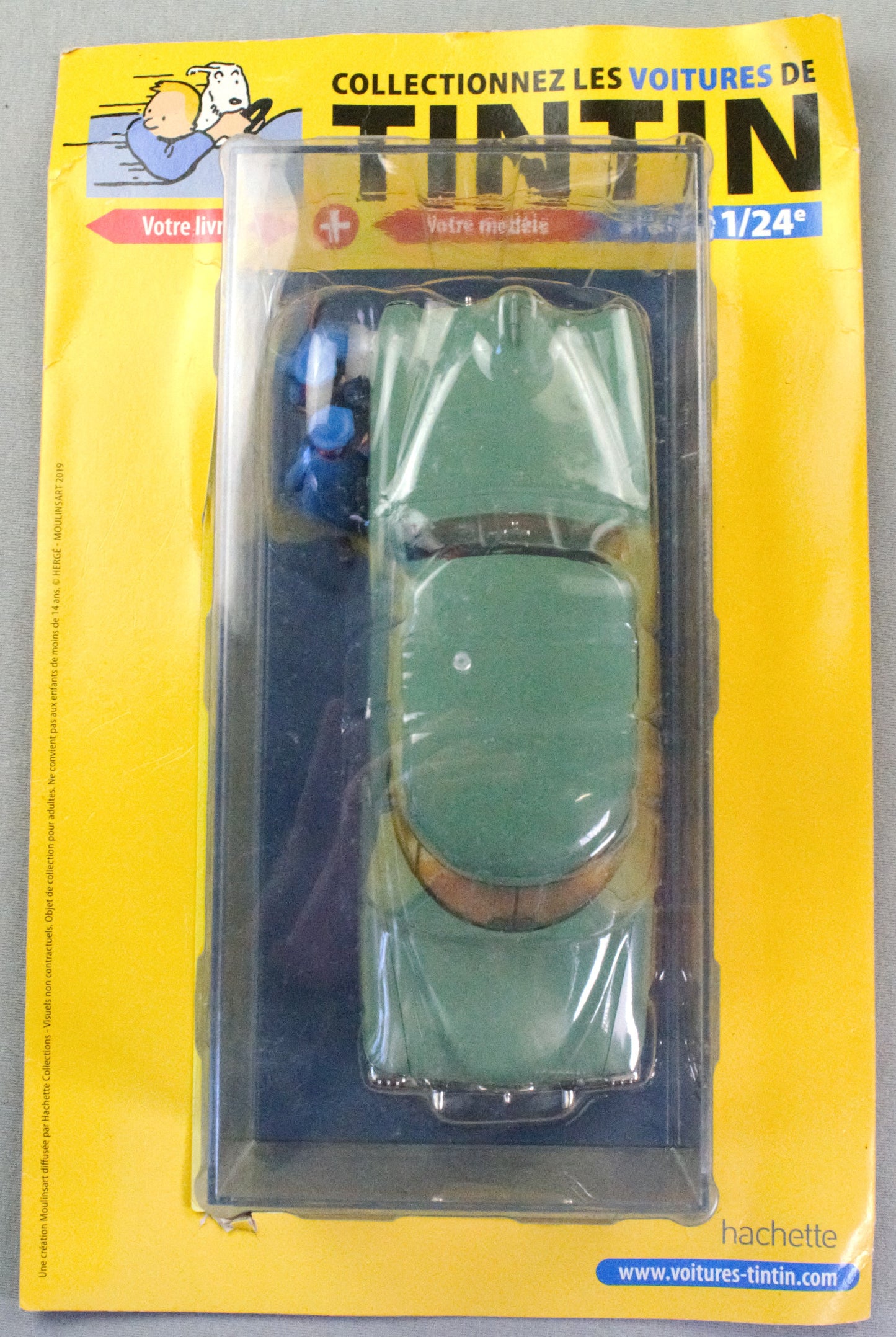 HACHETTE 1/24 Tintin Car #17 Studebaker Commander Land Black Gold Model Voiture
