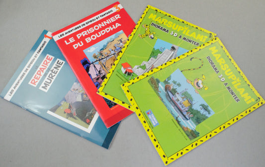 Marsupilami Diorama 3D Set x4 Dupis/Dargaud/Lomard/ 2021 Editions FULL SET