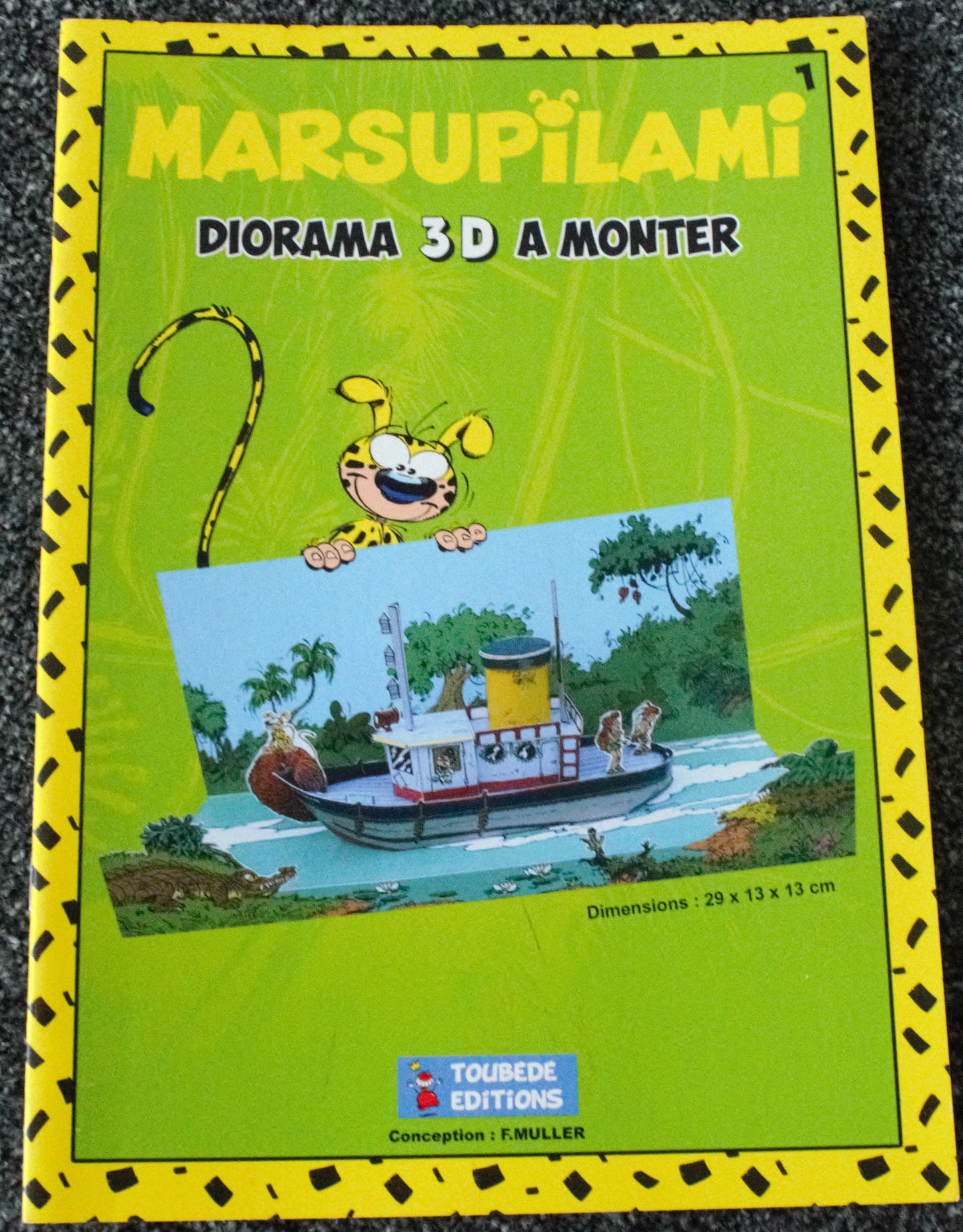 Marsupilami Diorama 3D A Monter The Boat - Dupis, Dargaud-Lomard 2018 Edition