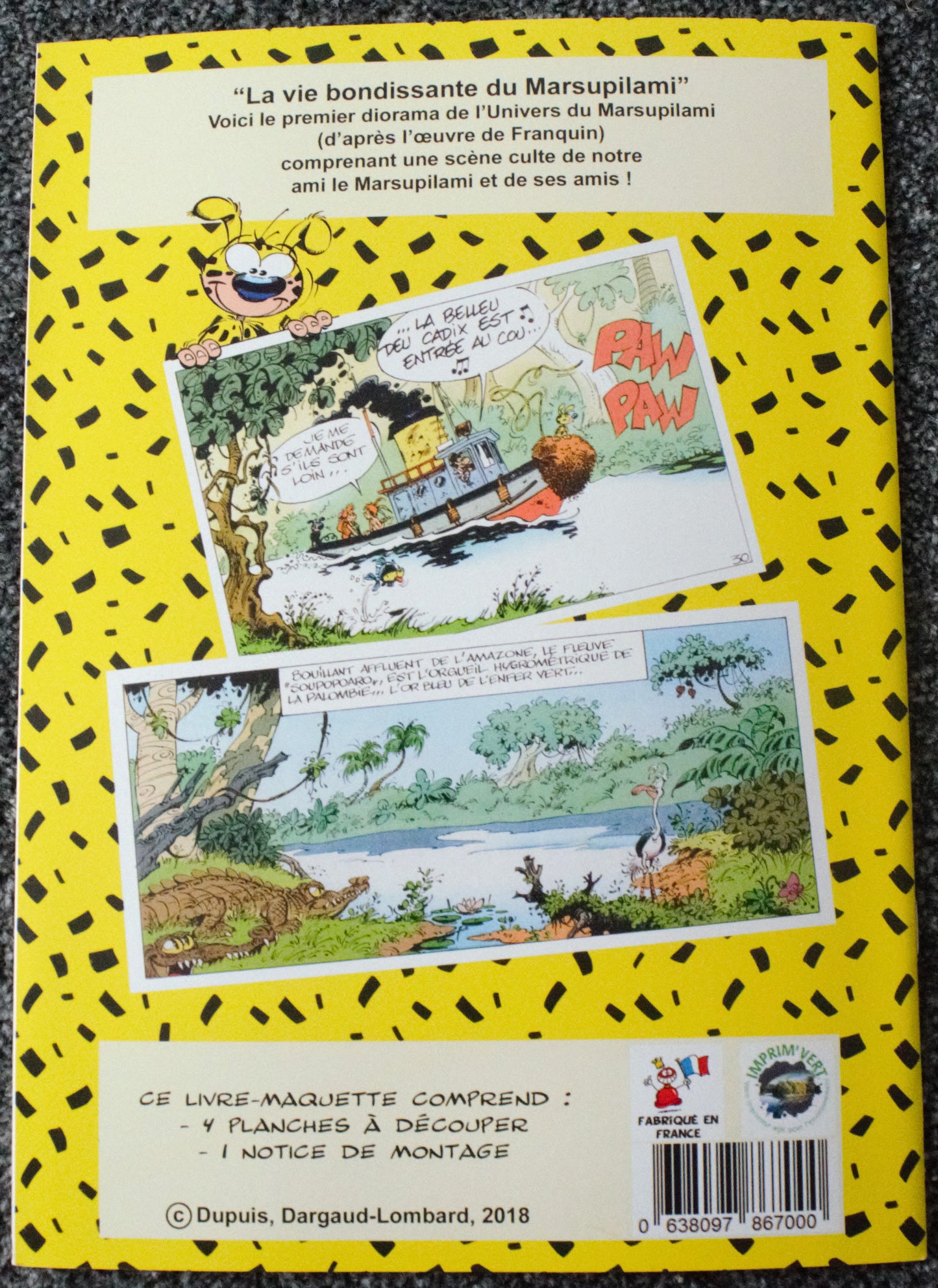 Marsupilami Diorama 3D A Monter The Boat - Dupis, Dargaud-Lomard 2018 Edition