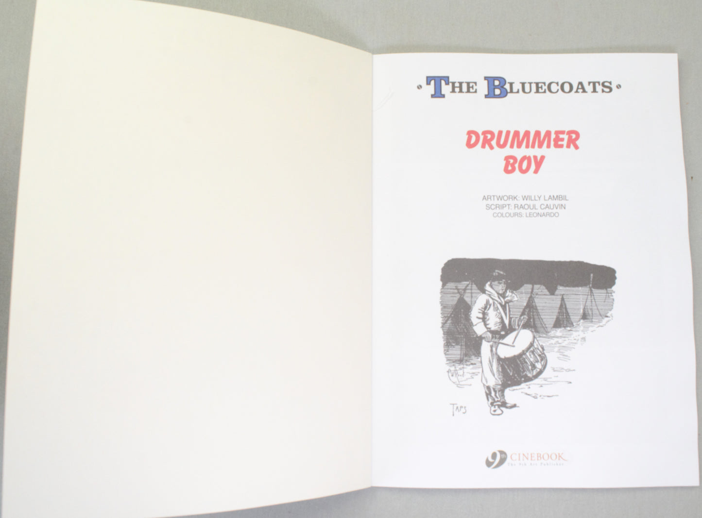 The Bluecoats Volume 19 - Drummer Boy Cinebook Paperback Comic Book by Lambil / Cauvin