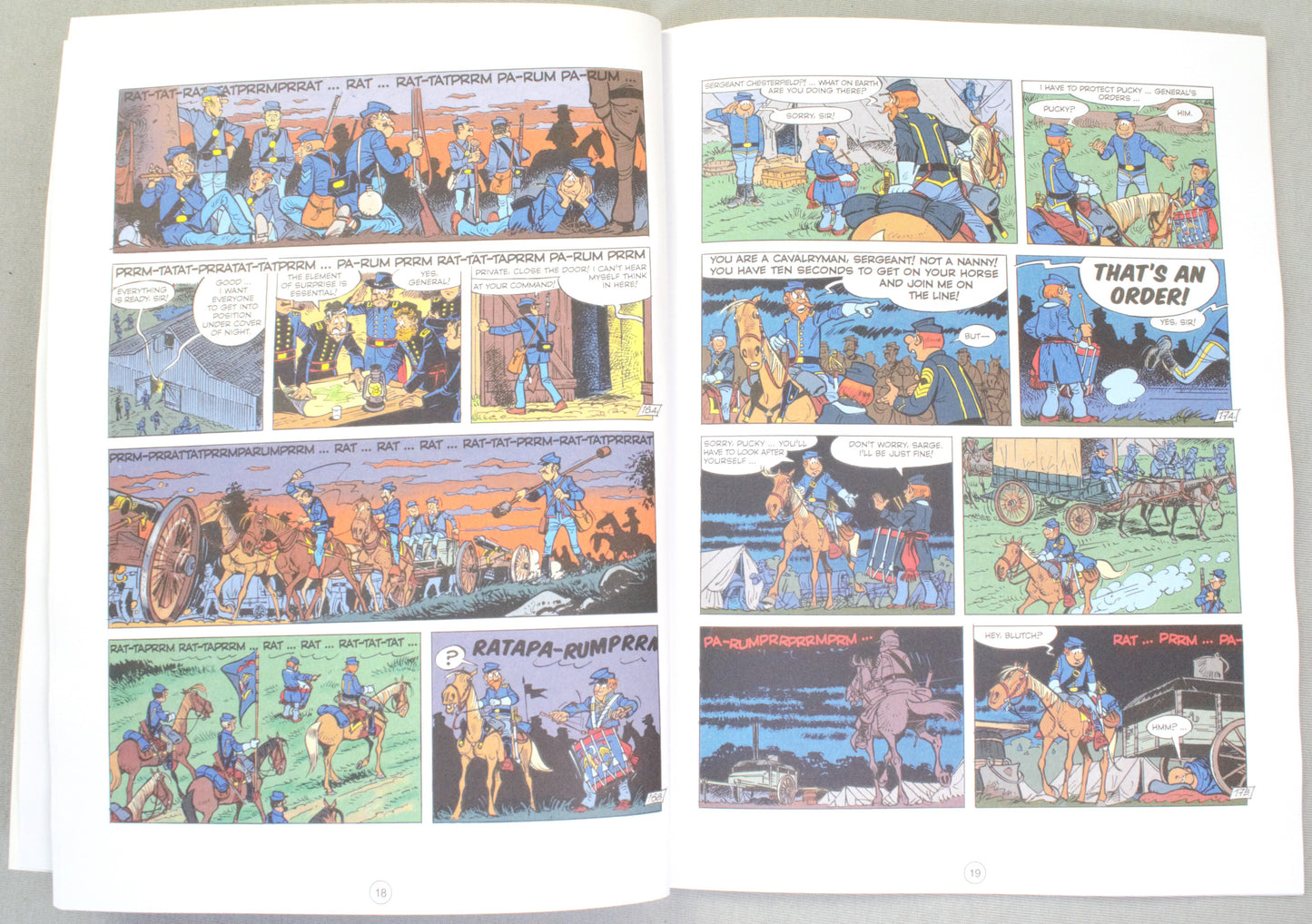 The Bluecoats Volume 19 - Drummer Boy Cinebook Paperback Comic Book by Lambil / Cauvin