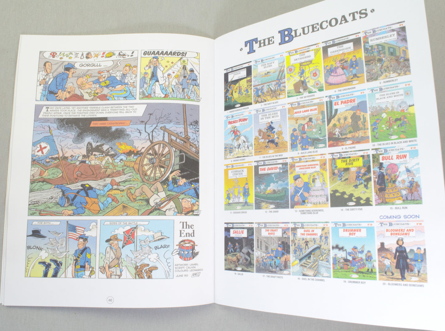 The Bluecoats Volume 19 - Drummer Boy Cinebook Paperback Comic Book by Lambil / Cauvin