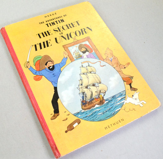 Secret of the Unicorn Methuen 1959 1st Edition HB Rare Vintage Tintin book Herge EO