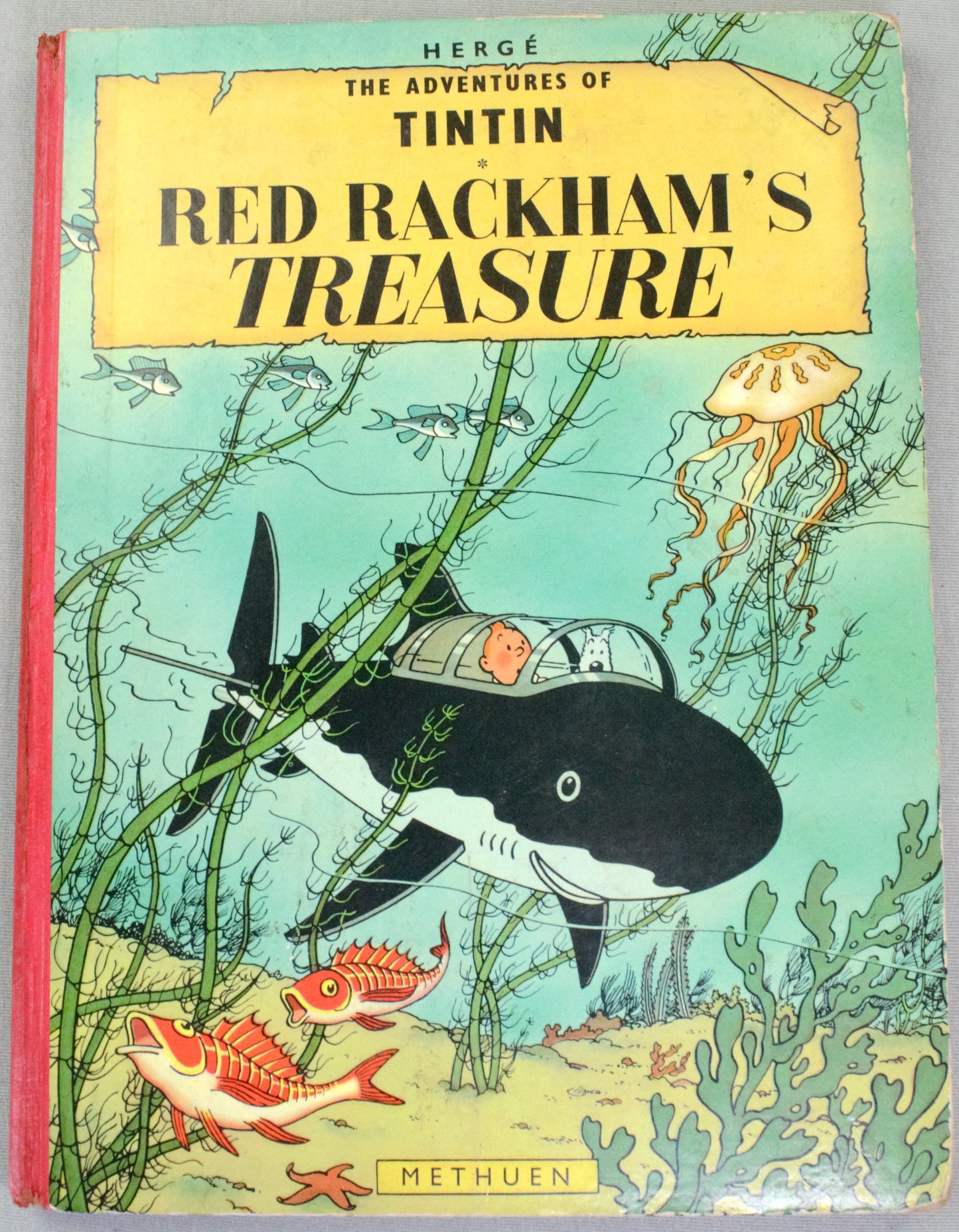 Red Rackham's Treasure - Methuen 1959 UK 1st Edition Hardback Tintin book by Herge EO