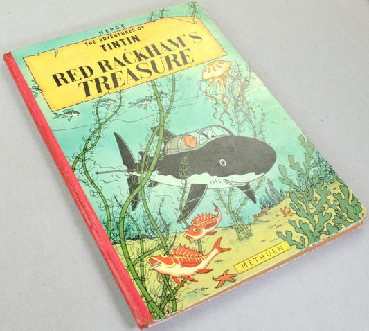 Red Rackham's Treasure - Methuen 1959 UK 1st Edition Hardback Tintin book by Herge EO