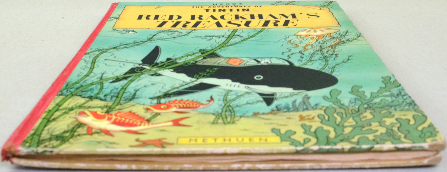 Red Rackham's Treasure - Methuen 1959 UK 1st Edition Hardback Tintin book by Herge EO