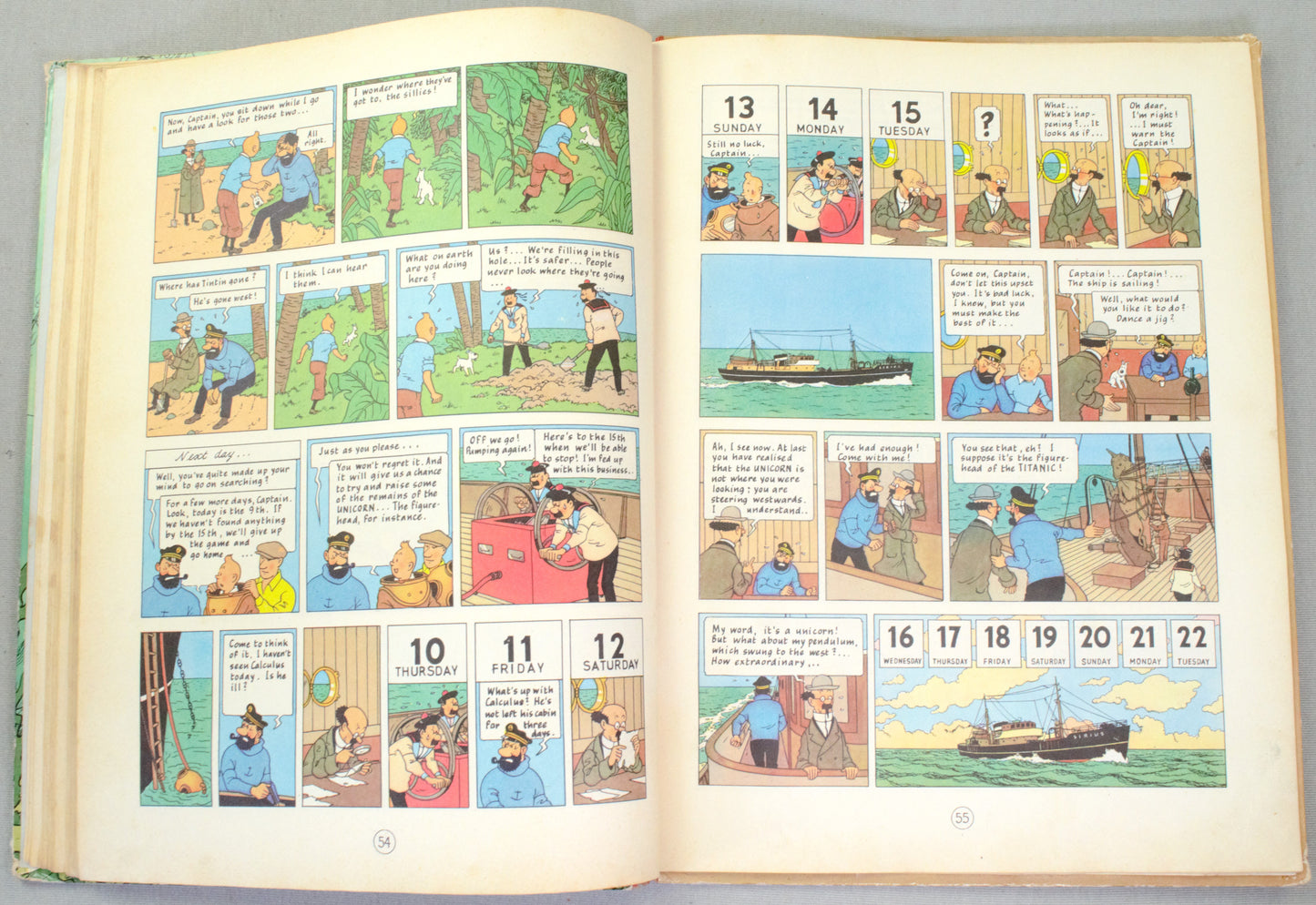 Red Rackham's Treasure - Methuen 1959 UK 1st Edition Hardback Tintin book by Herge EO