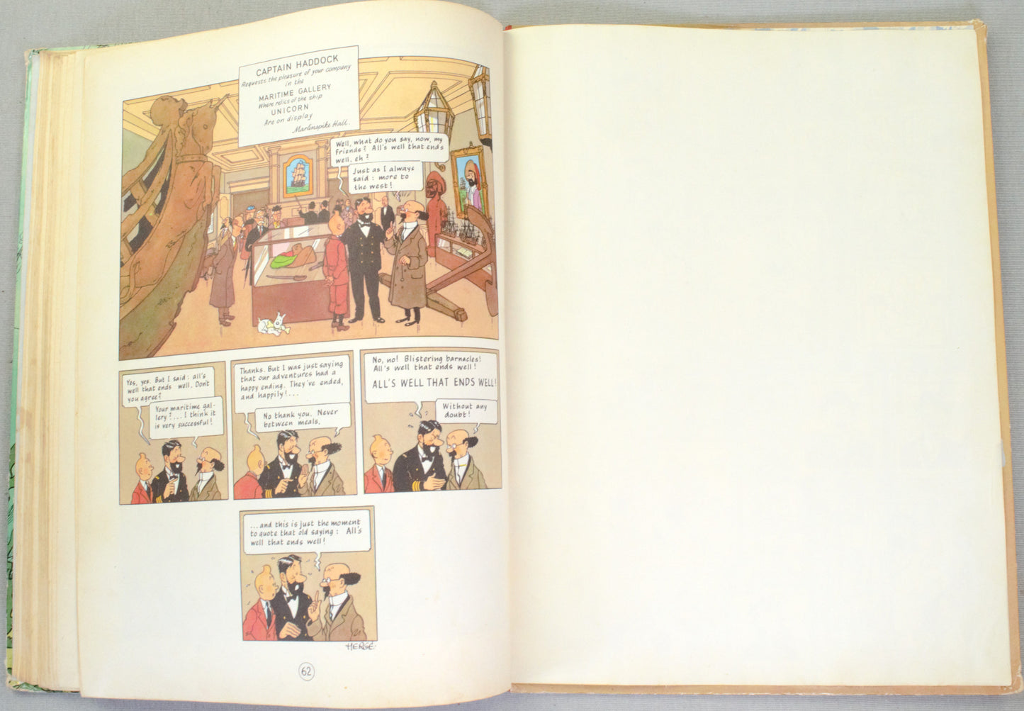 Red Rackham's Treasure - Methuen 1959 UK 1st Edition Hardback Tintin book by Herge EO