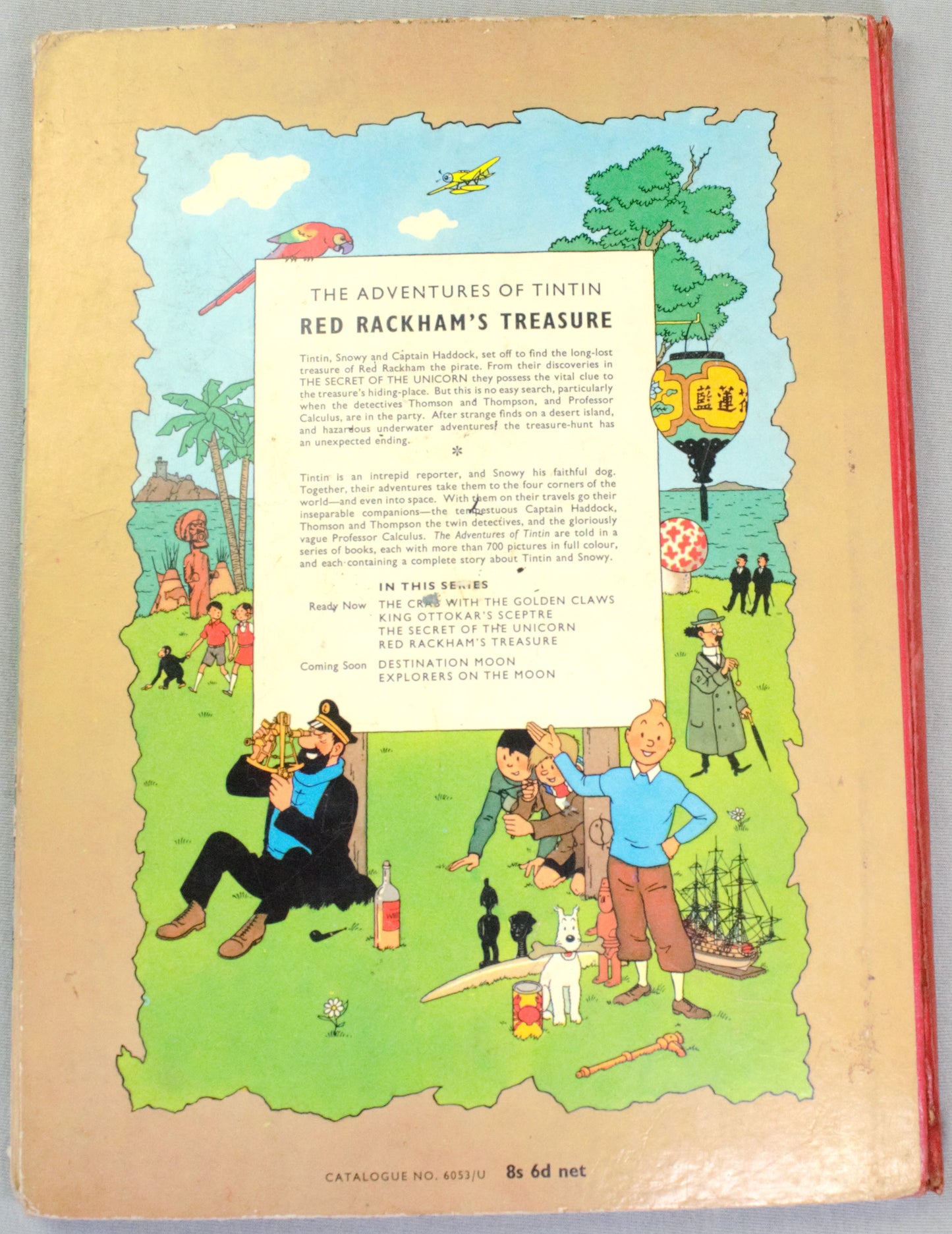 Red Rackham's Treasure - Methuen 1959 UK 1st Edition Hardback Tintin book by Herge EO