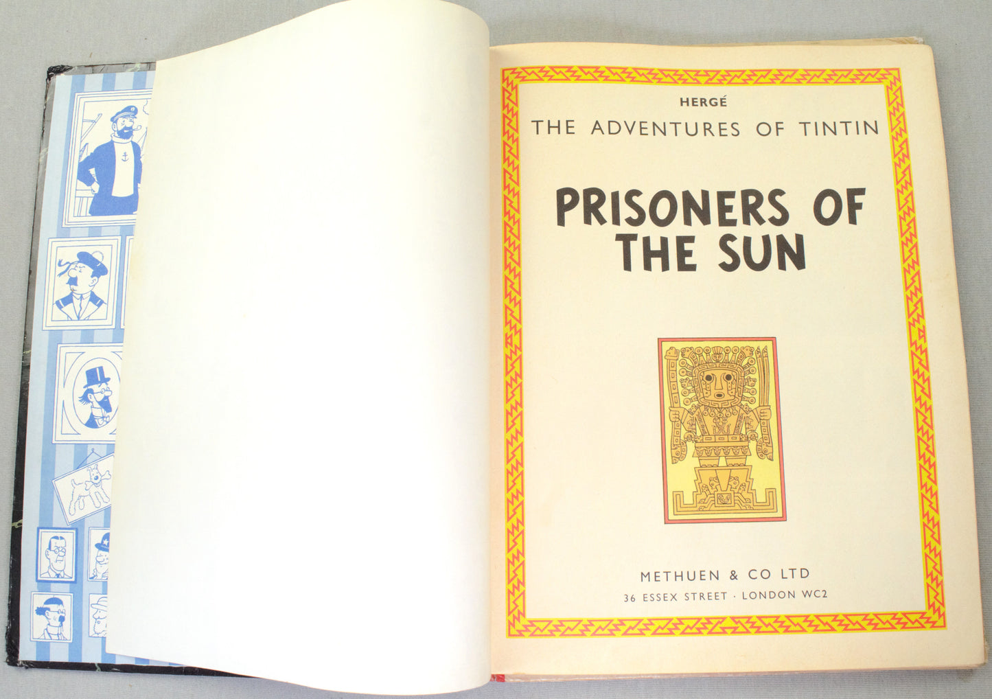 Prisoners of the Sun Methuen 1962 1st Edition Hardback Rare Tintin book Herge EO