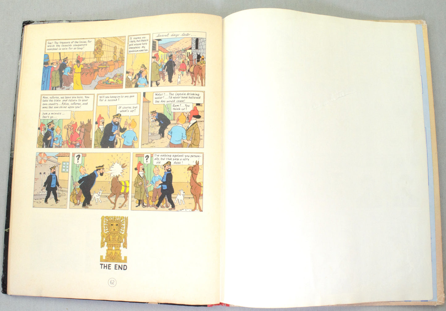 Prisoners of the Sun Methuen 1962 1st Edition Hardback Rare Tintin book Herge EO