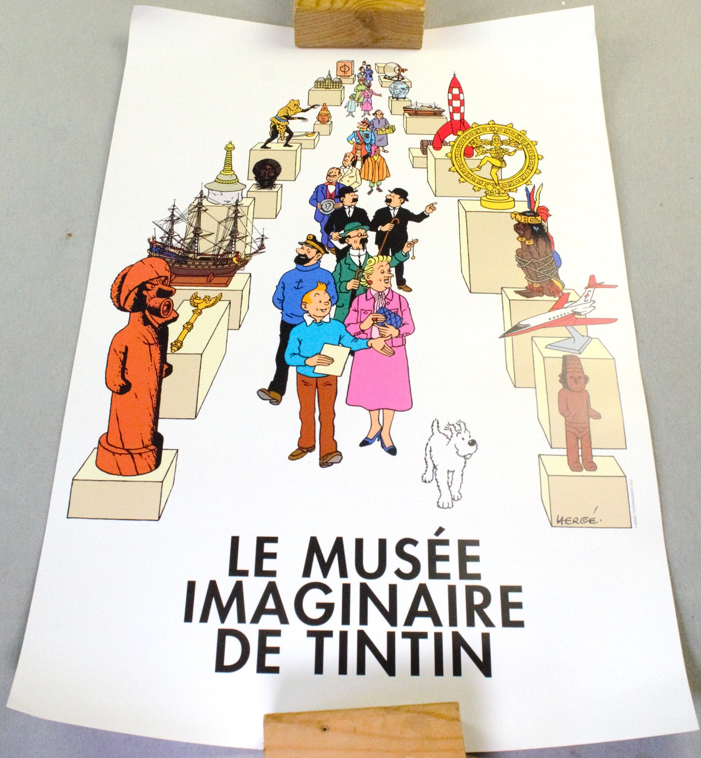 Rare Ltd Moulinsart Poster: Le Musee Imaginaire Tintin 230041 Herge 50x70cm