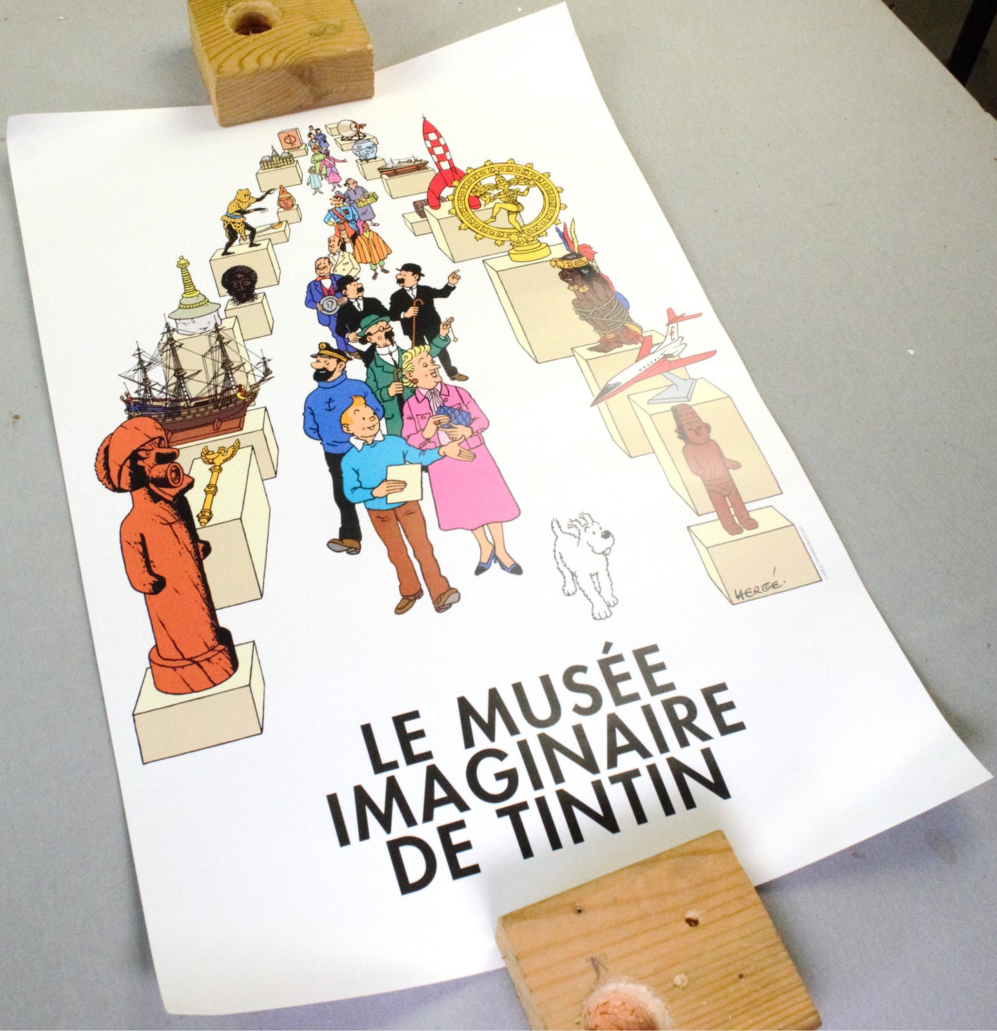 Rare Ltd Moulinsart Poster: Le Musee Imaginaire Tintin 230041 Herge 50x70cm