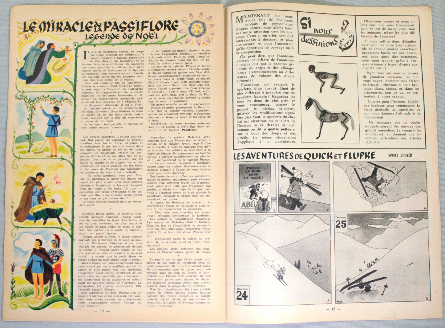 JOURNAL TINTIN Issue 52: 1948 Herge Christmas Cover Edition Vintage Comic EO Couverture