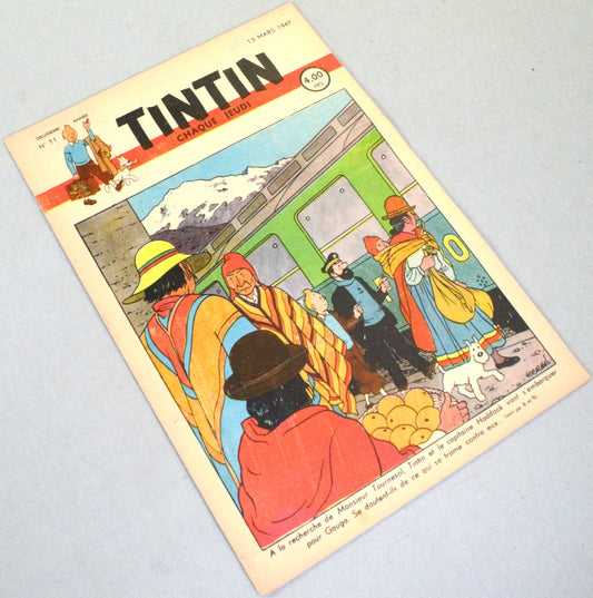 Journal Tintin Issue 11: 1947 Herge Cover Edition Originale Vintage Comic EO