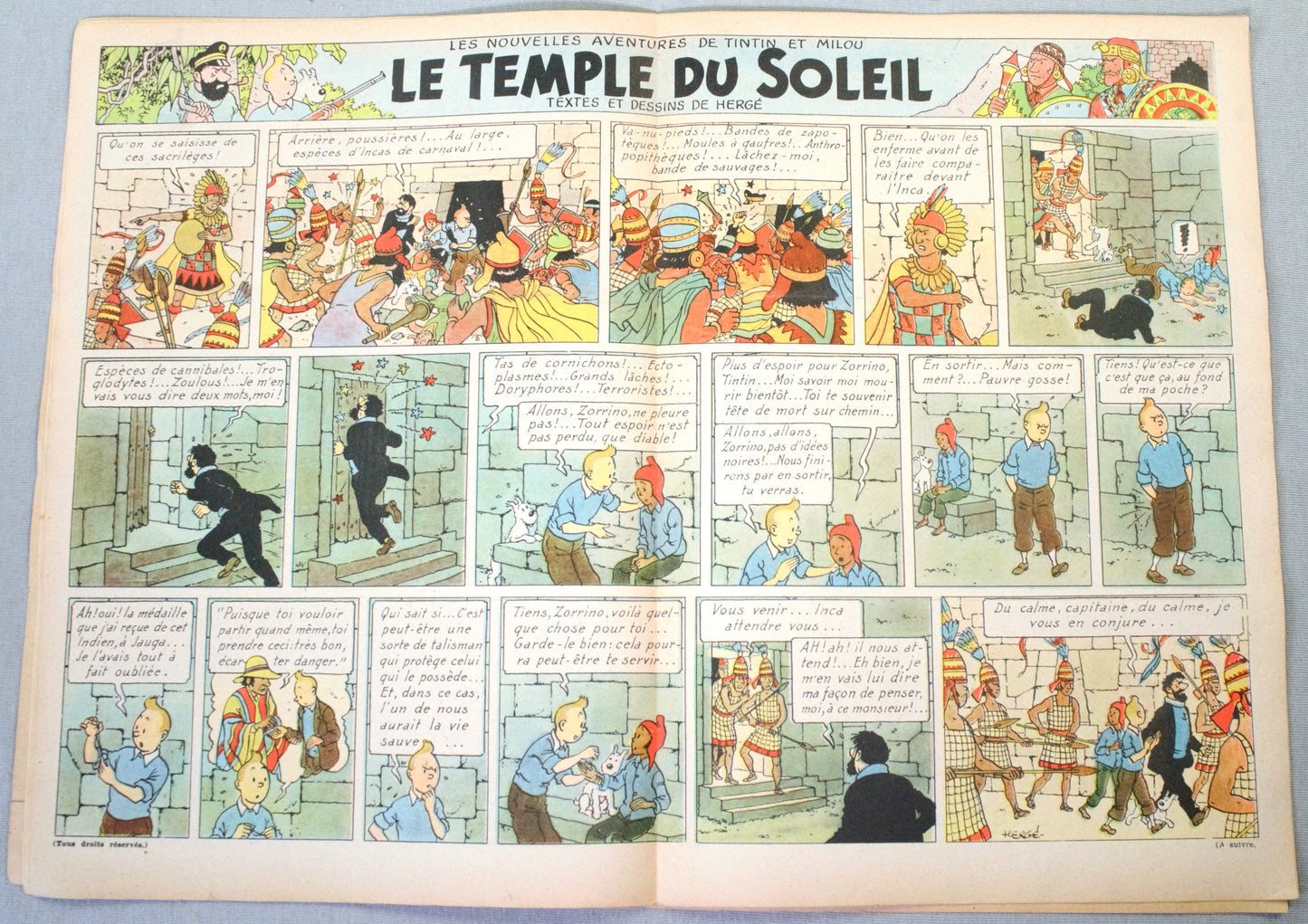 Journal Tintin Issue 4: 1948 Herge Cover Edition Vintage Comic EO Couverture
