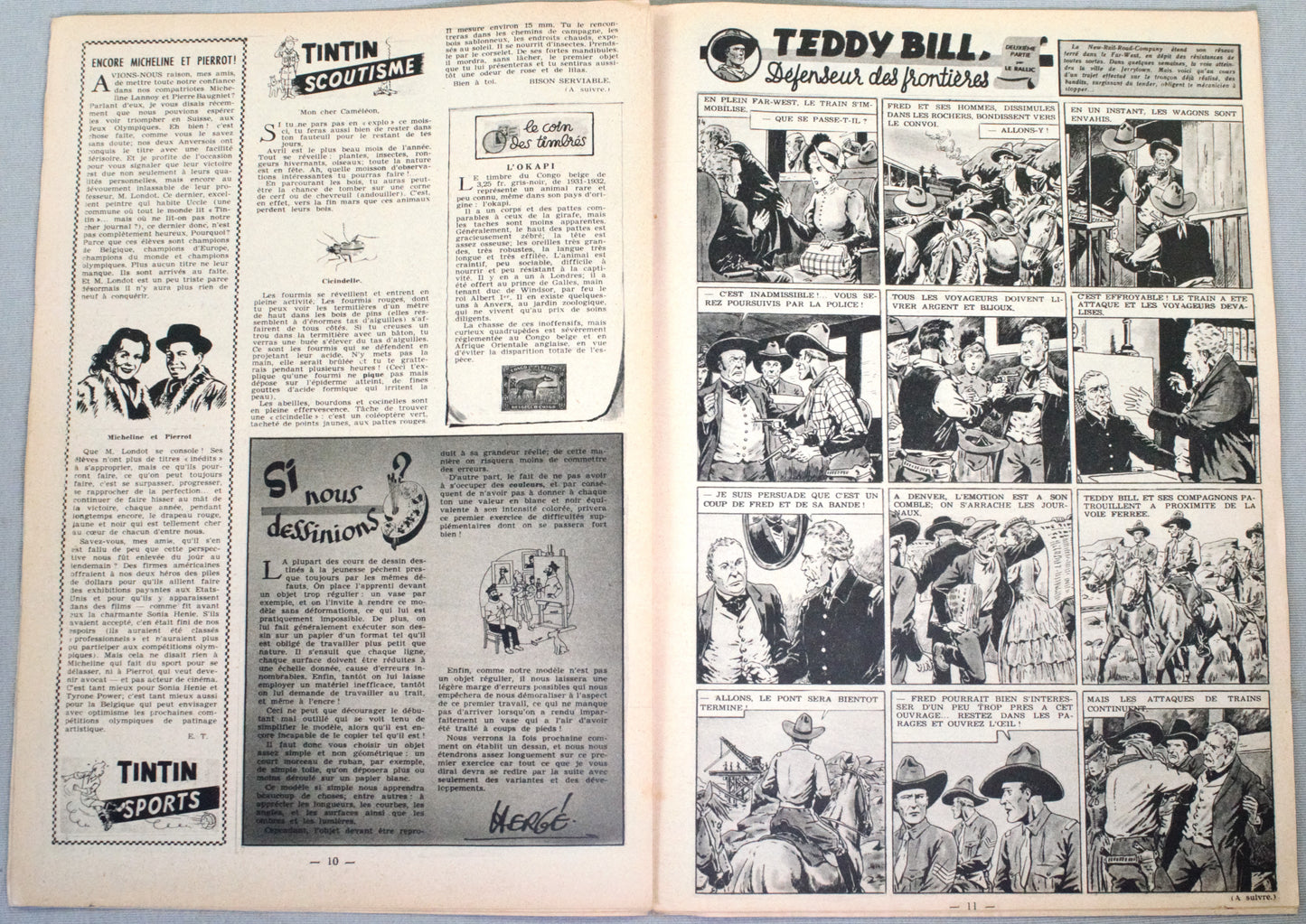 Journal Tintin Issue 15 1948 Herge Cover Edition Originale Vintage Comic EO