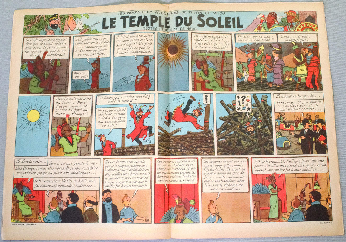 Journal Tintin Issue 15 1948 Herge Cover Edition Originale Vintage Comic EO