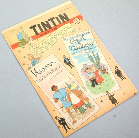 Journal Tintin Issue 17: 1948 Herge Cover Edition Originale Vintage Comic EO
