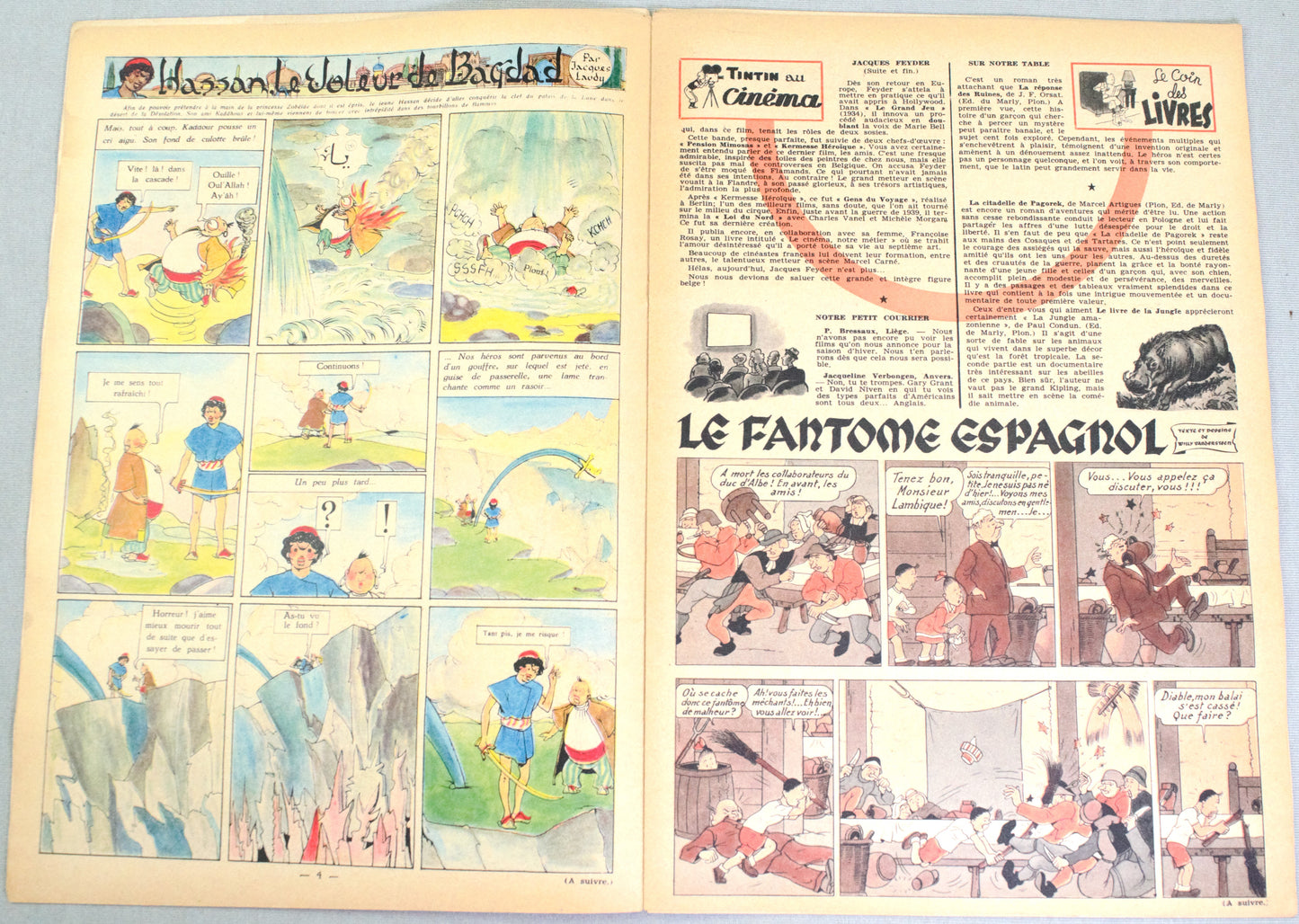 JOURNAL TINTIN Issue 45: 1948 Herge Cover Edition Vintage Comic EO Couverture