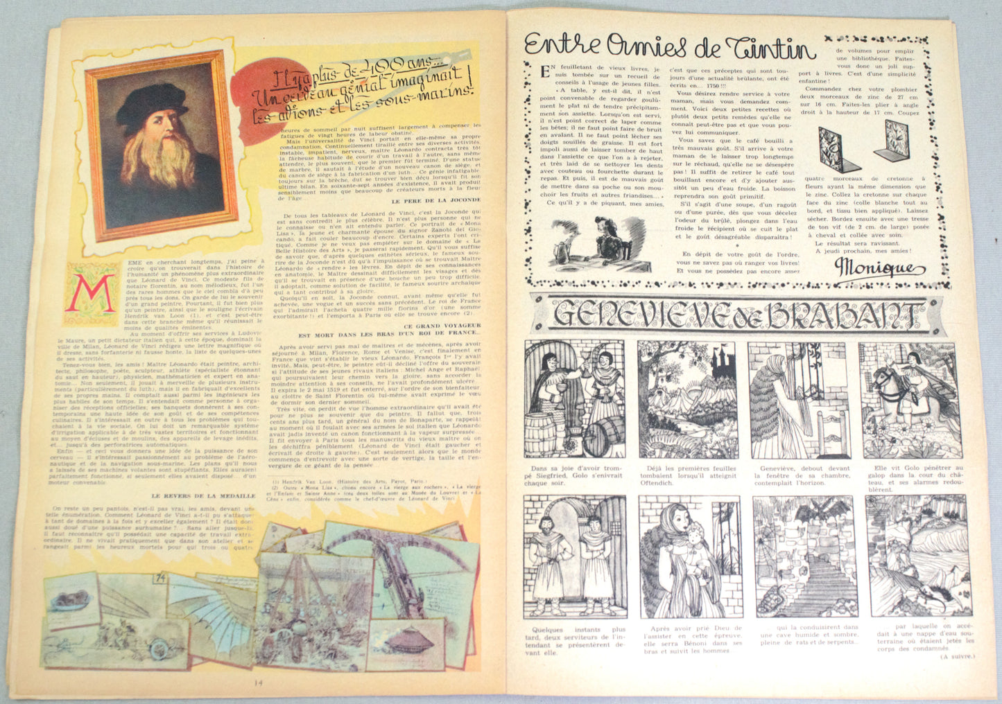 JOURNAL TINTIN Issue 45: 1948 Herge Cover Edition Vintage Comic EO Couverture