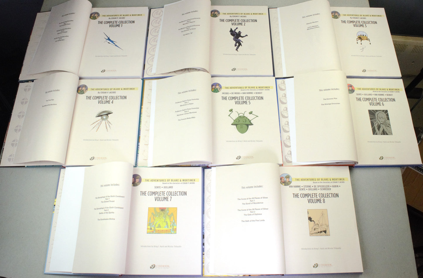 Blake & Mortimer The Complete Collection Volumes 1-8 UK Cinebook Hardback Editions FULL SET