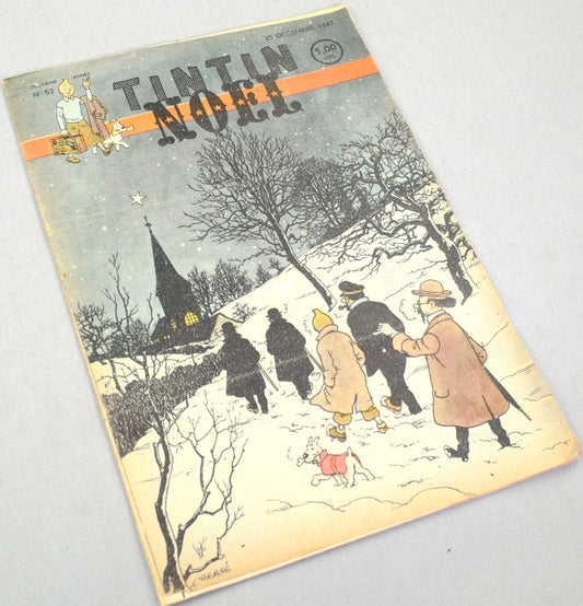JOURNAL TINTIN Issue 52: 1947 Herge Christmas Cover Edition Vintage Comic EO Couverture