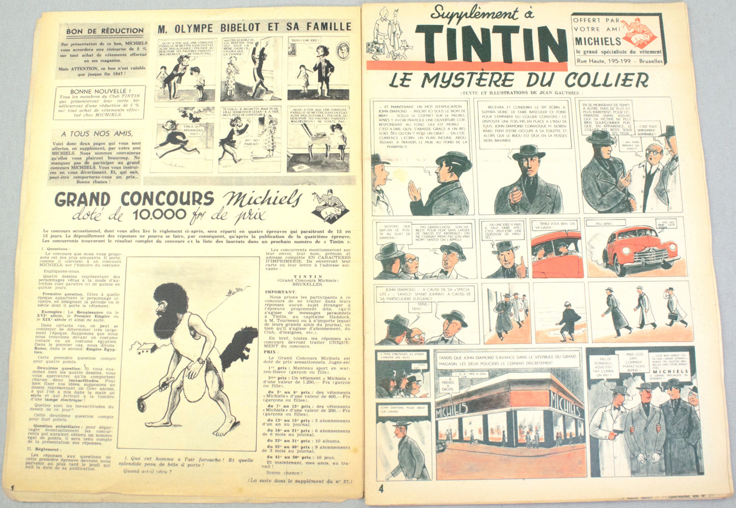 JOURNAL TINTIN Issue 52: 1947 Herge Christmas Cover Edition Vintage Comic EO Couverture