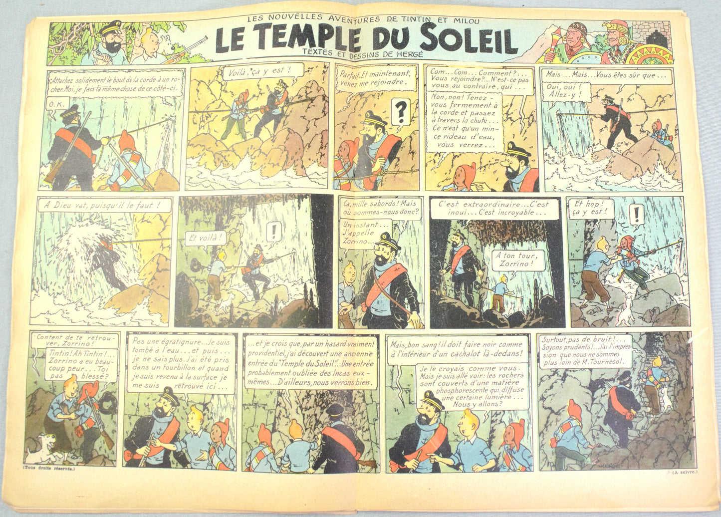 JOURNAL TINTIN Issue 52: 1947 Herge Christmas Cover Edition Vintage Comic EO Couverture