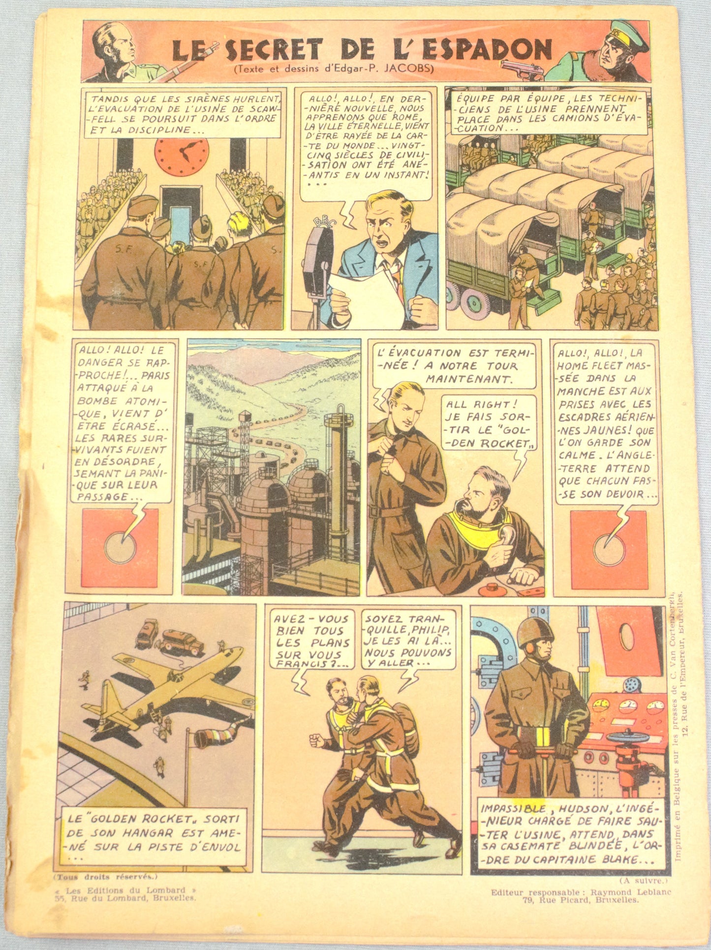 Journal Tintin Issue 5: 1946 Herge Cover Edition Originale Vintage Comic EO