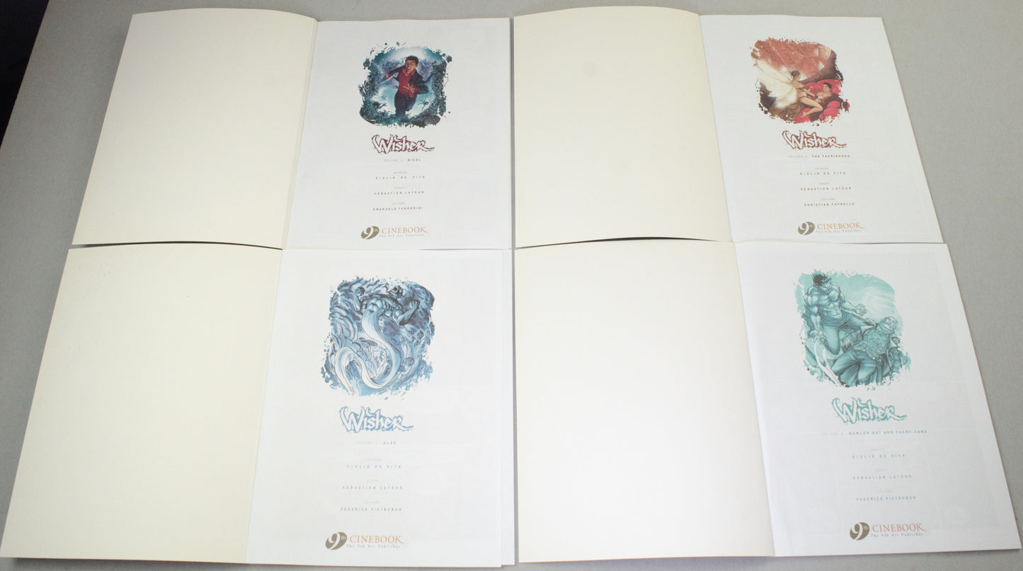 Wisher Volumes 1-4 UK Cinebook Paperback Comic Books by Latour & De Vita FULL SET