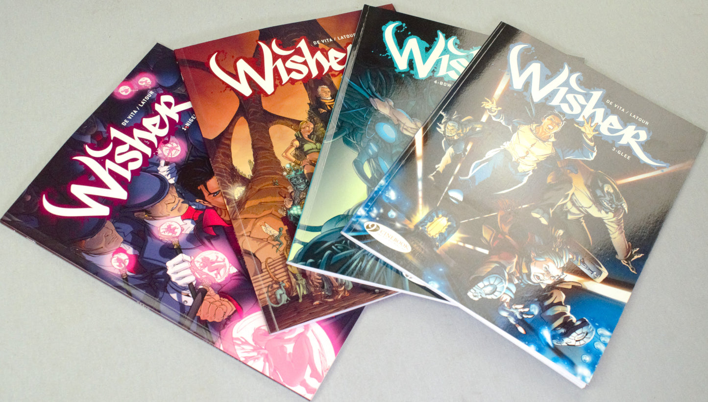 Wisher Volumes 1-4 UK Cinebook Paperback Comic Books by Latour & De Vita FULL SET