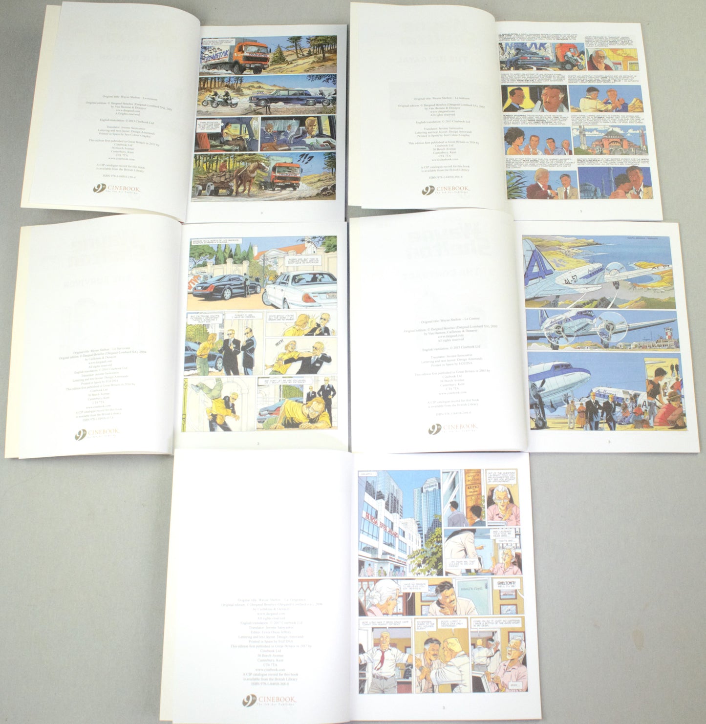 Wayne Shelton Volumes 1-5 Cinebook Paperback Comic Book by Denayer/Van Hamme FULL SET