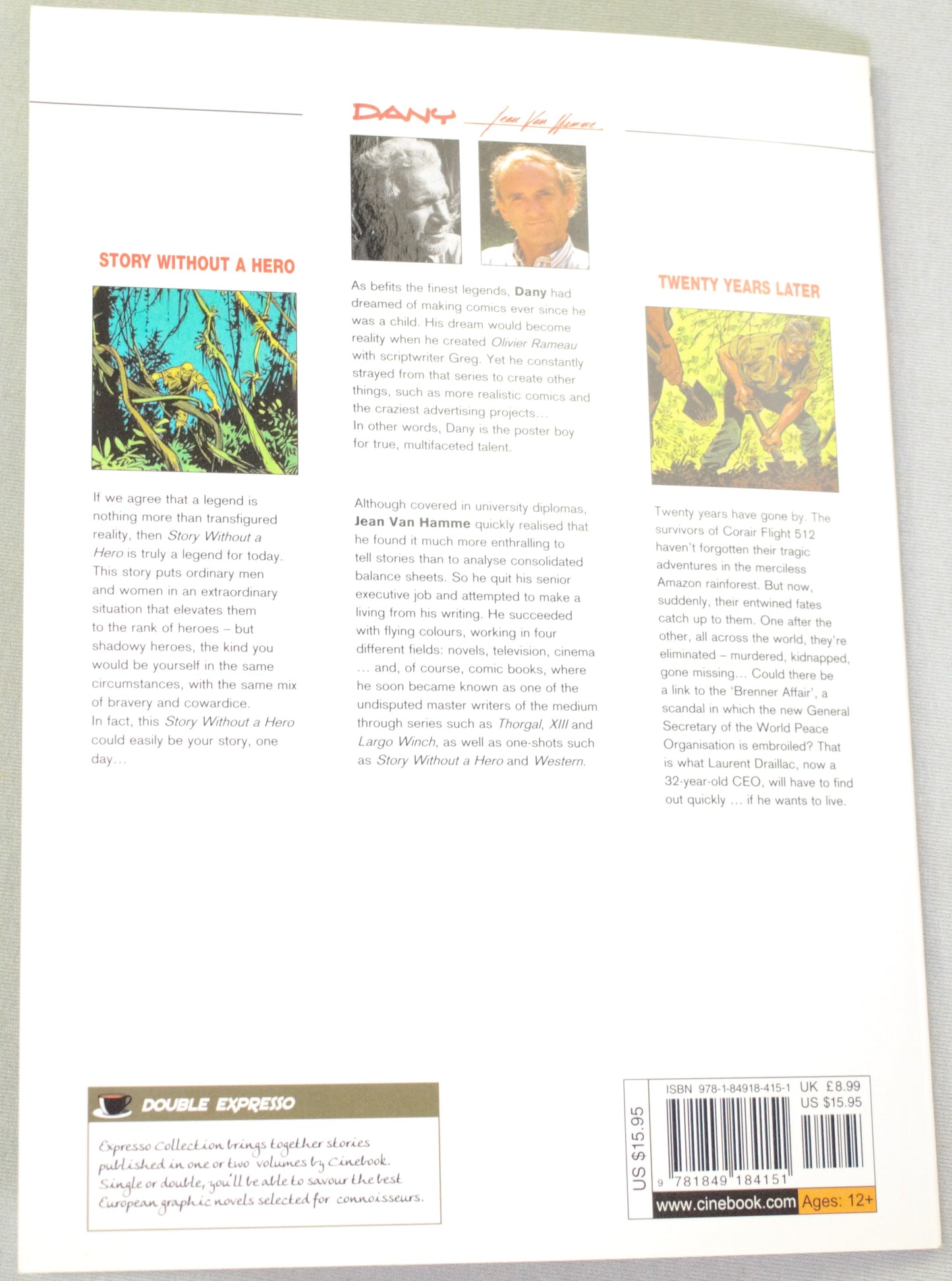Twenty Years Later - UK Cinebook Espresso Collection Paperback Comic Book by Dany & Van Hamme
