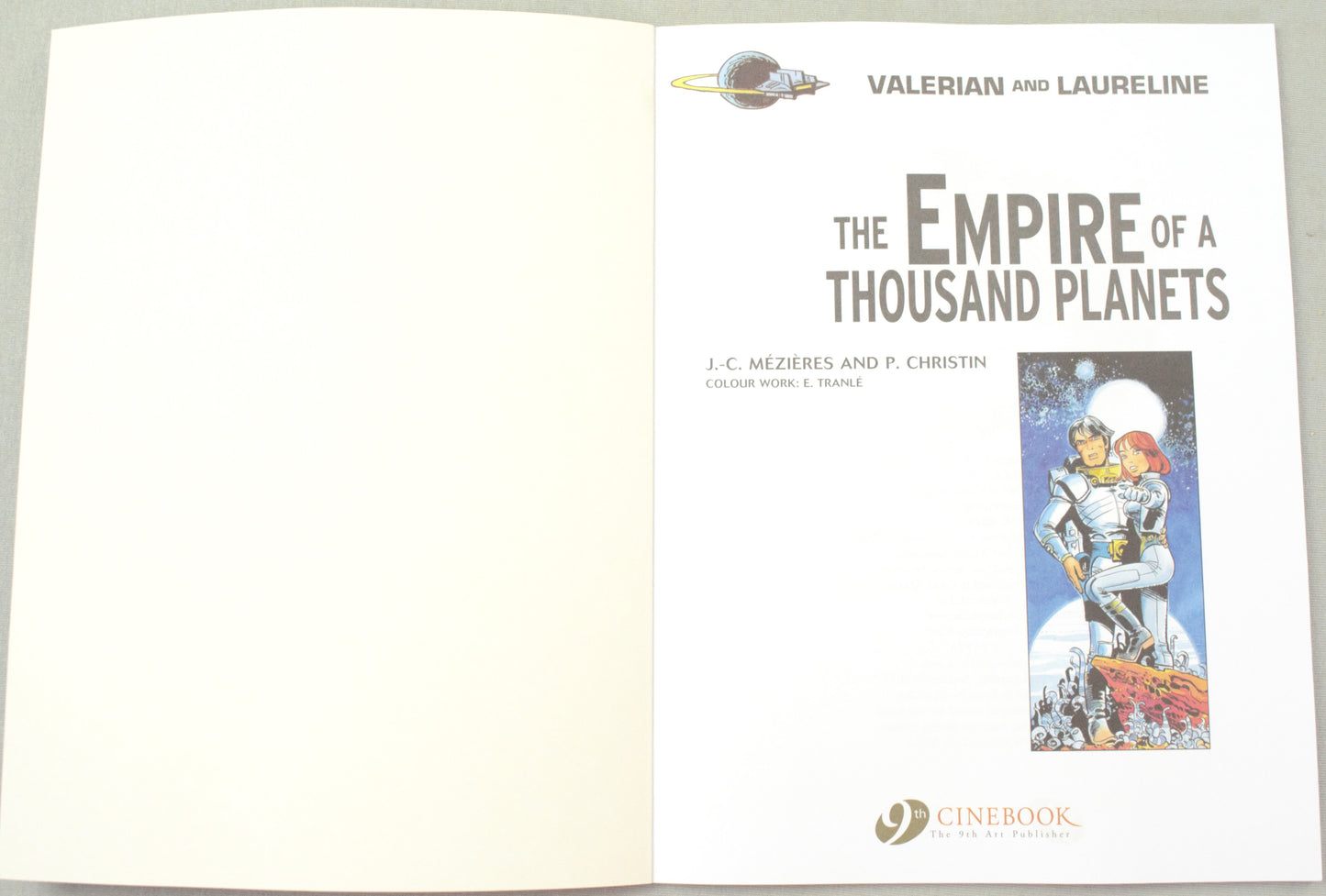 Valerian Volume 2 -"The Empire of a Thousand Planets" Cinebook Paperback Comic Book by Mezieres & Christin