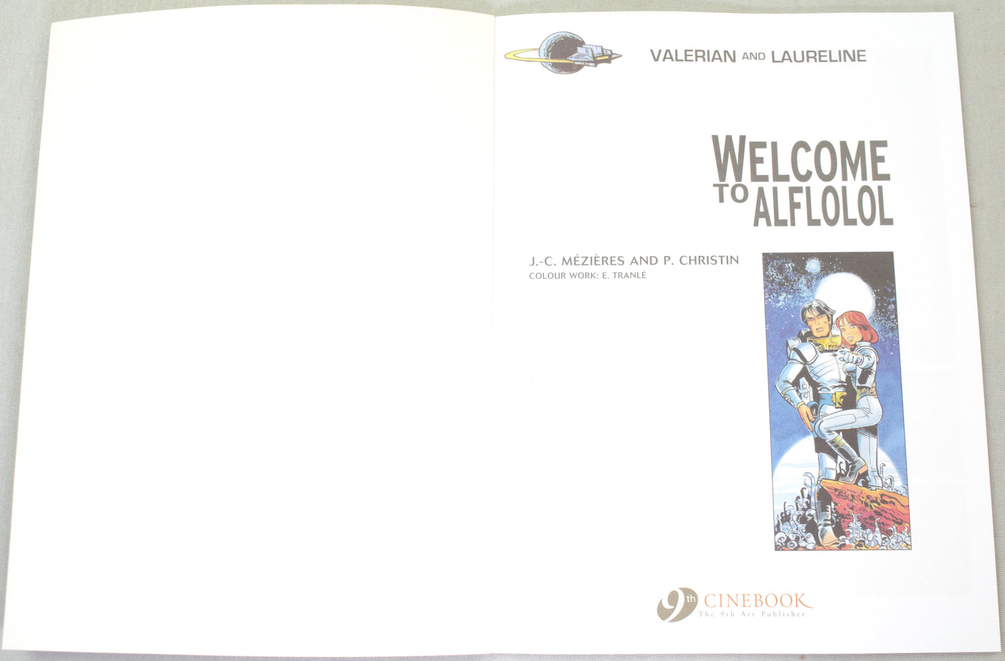 Valerian Volume 4 - "Welcome to Alflolol" Cinebook Paperback Comic Book by Mezieres & Christin