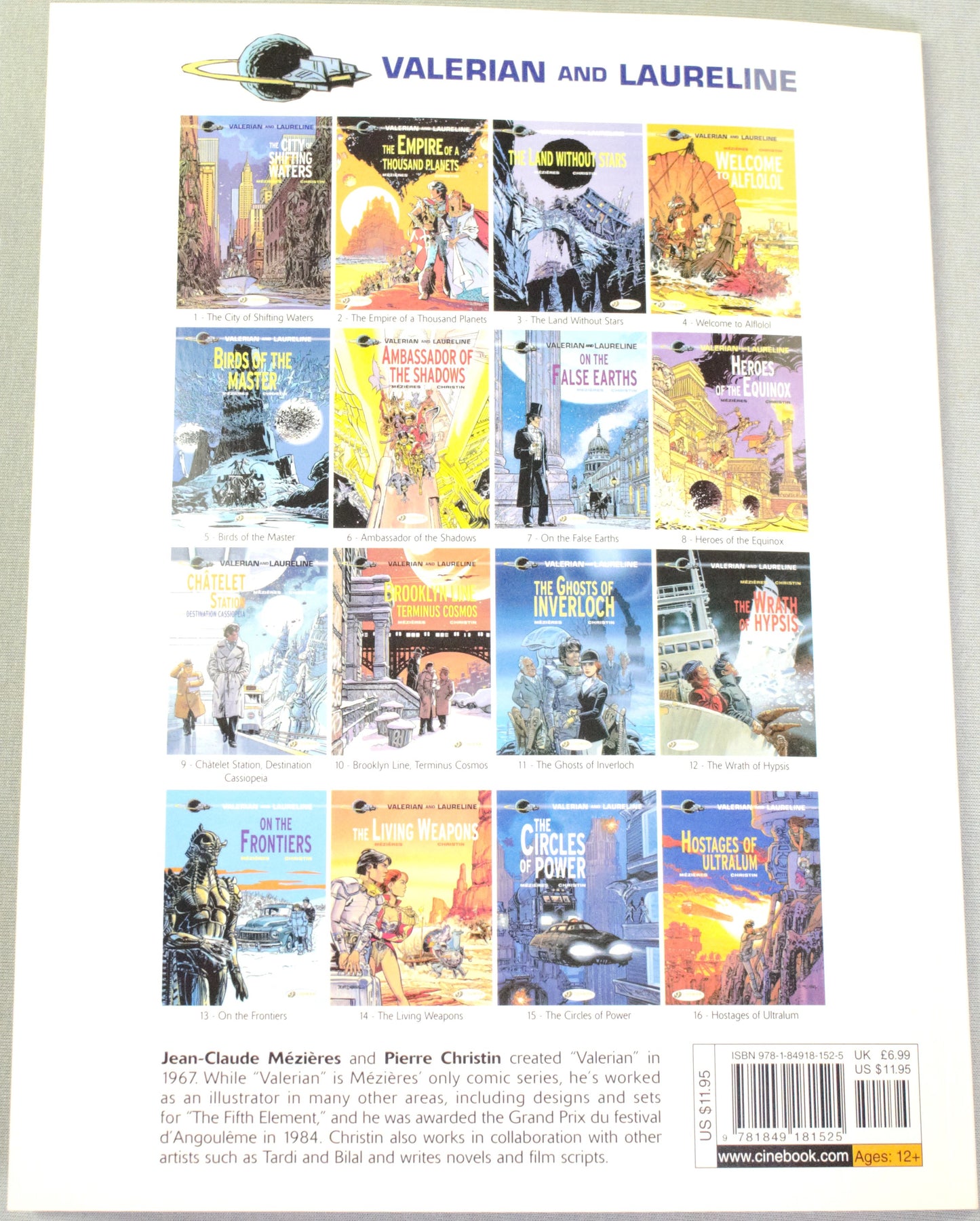 Valerian Volume 5 - "Birds of The Master" Cinebook Paperback Comic Book by Mezieres & Christin
