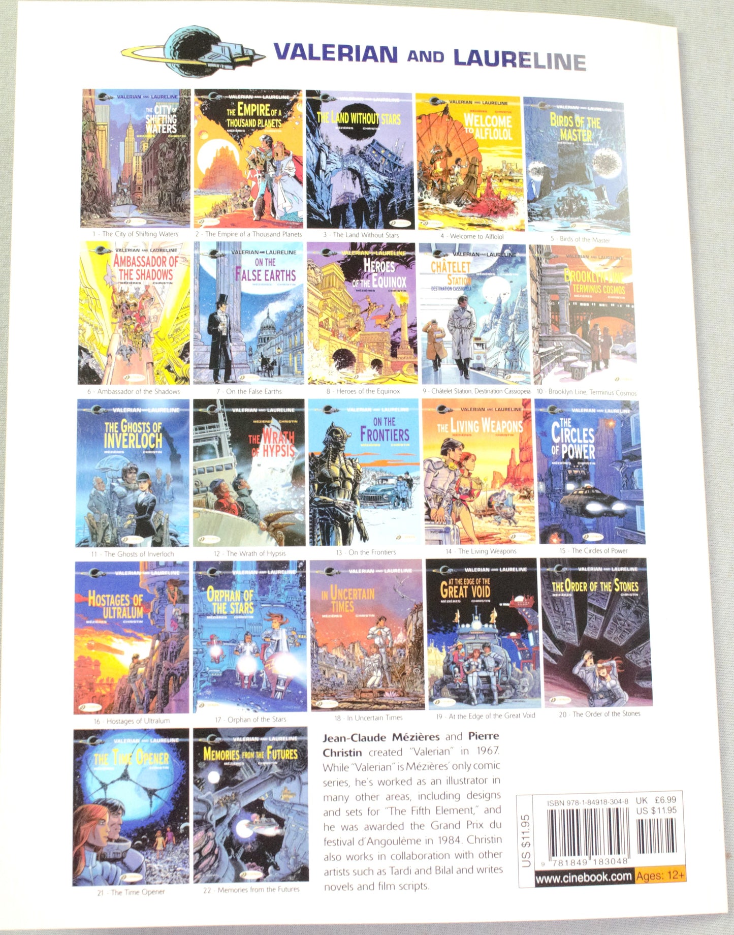 Valerian Volume 12 - "The Wrath of Hypsis" Cinebook Paperback Comic Book by Mezieres & Christin