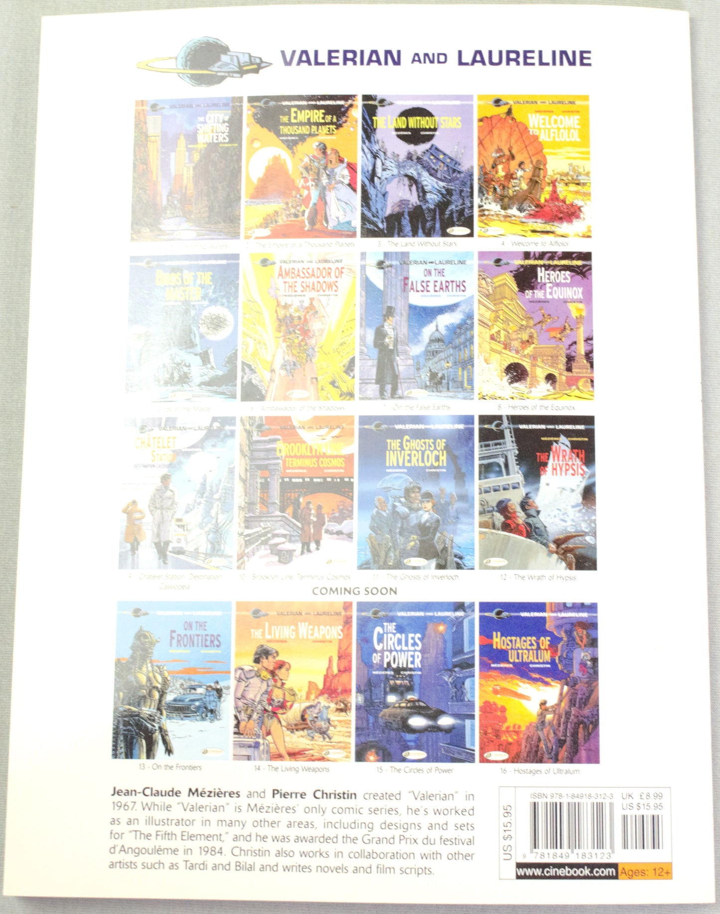 Valerian Volume 13 - "On the Frontiers" Cinebook Paperback Comic Book by Mezieres & Christin