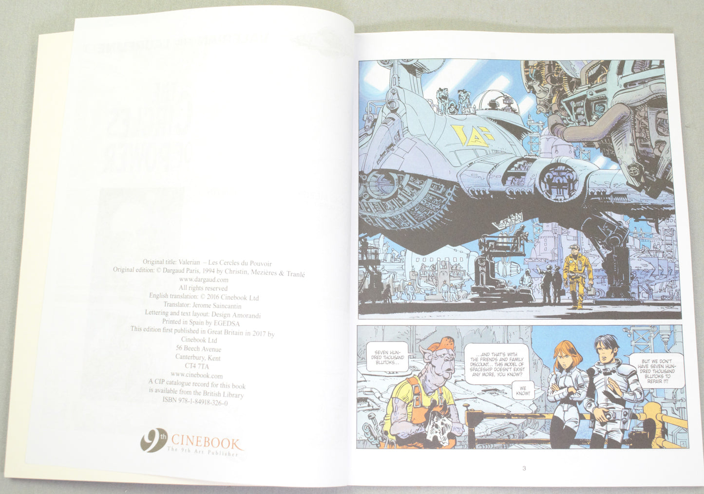 Valerian Volume 15 - " The Circles of Power" Cinebook Paperback Comic Book by Mezieres & Christin