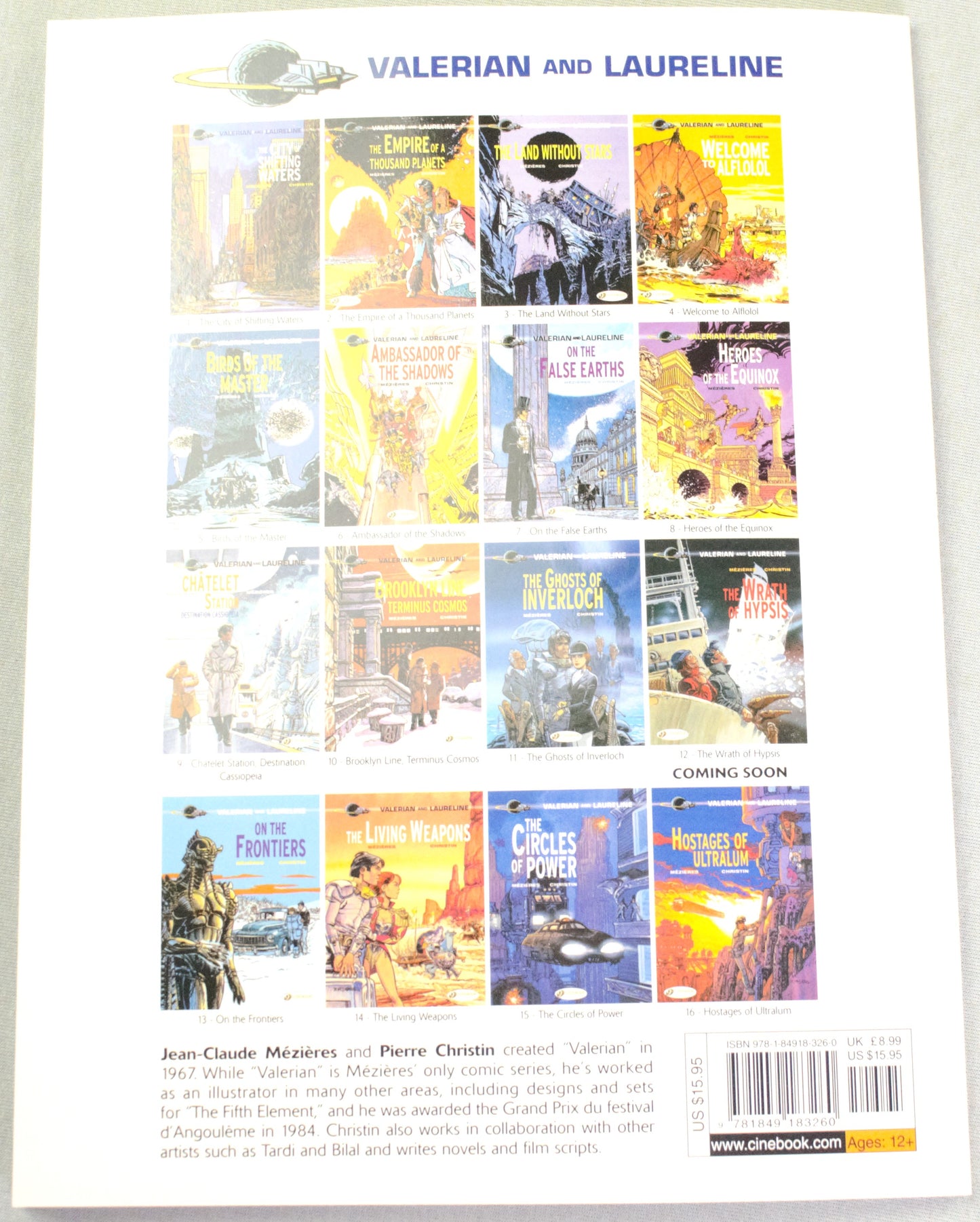 Valerian Volume 15 - " The Circles of Power" Cinebook Paperback Comic Book by Mezieres & Christin
